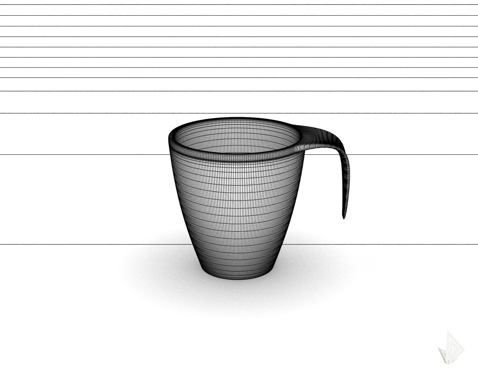CUP---009 cup with handle 3D print model_24