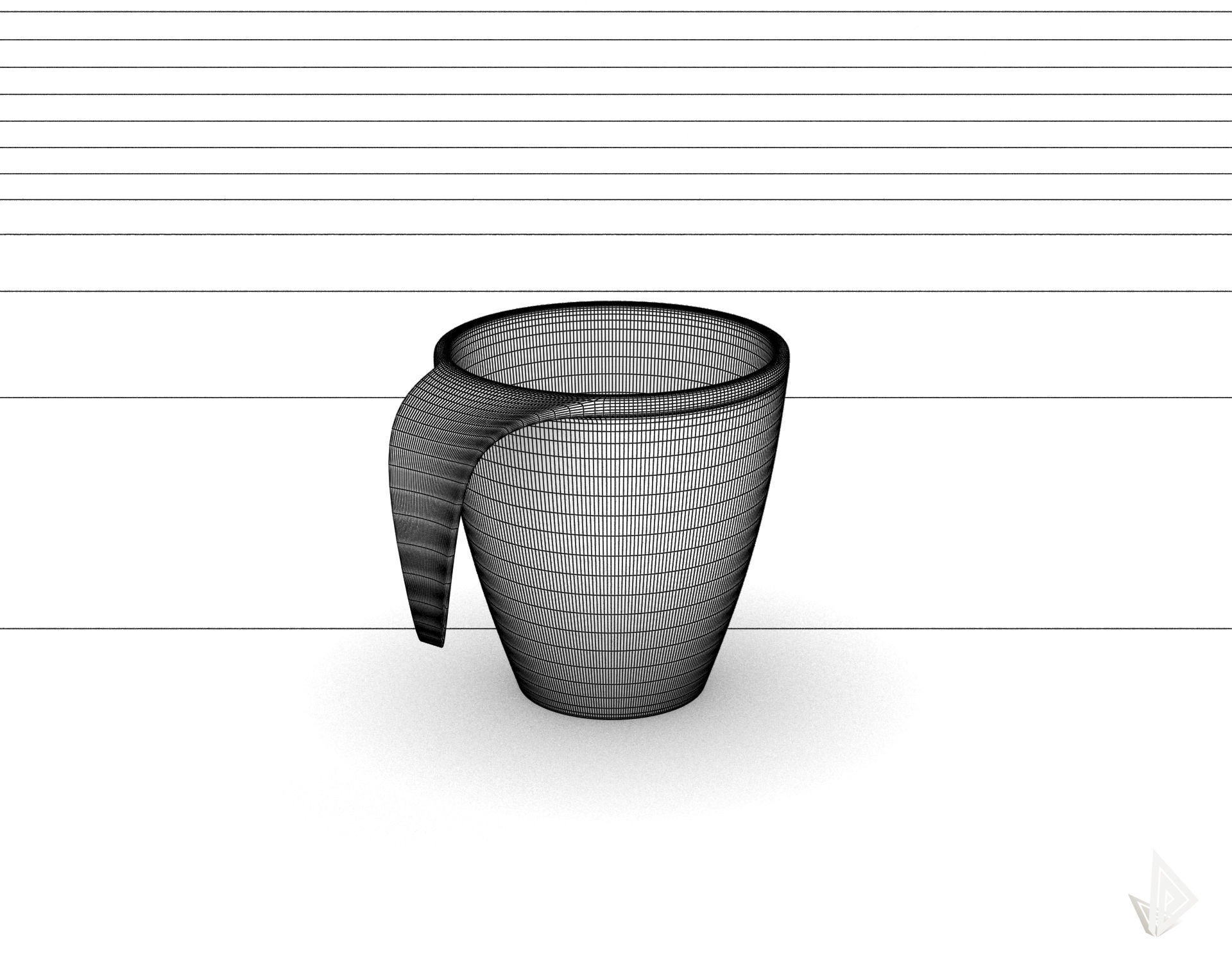 CUP---009 cup with handle 3D print model_35