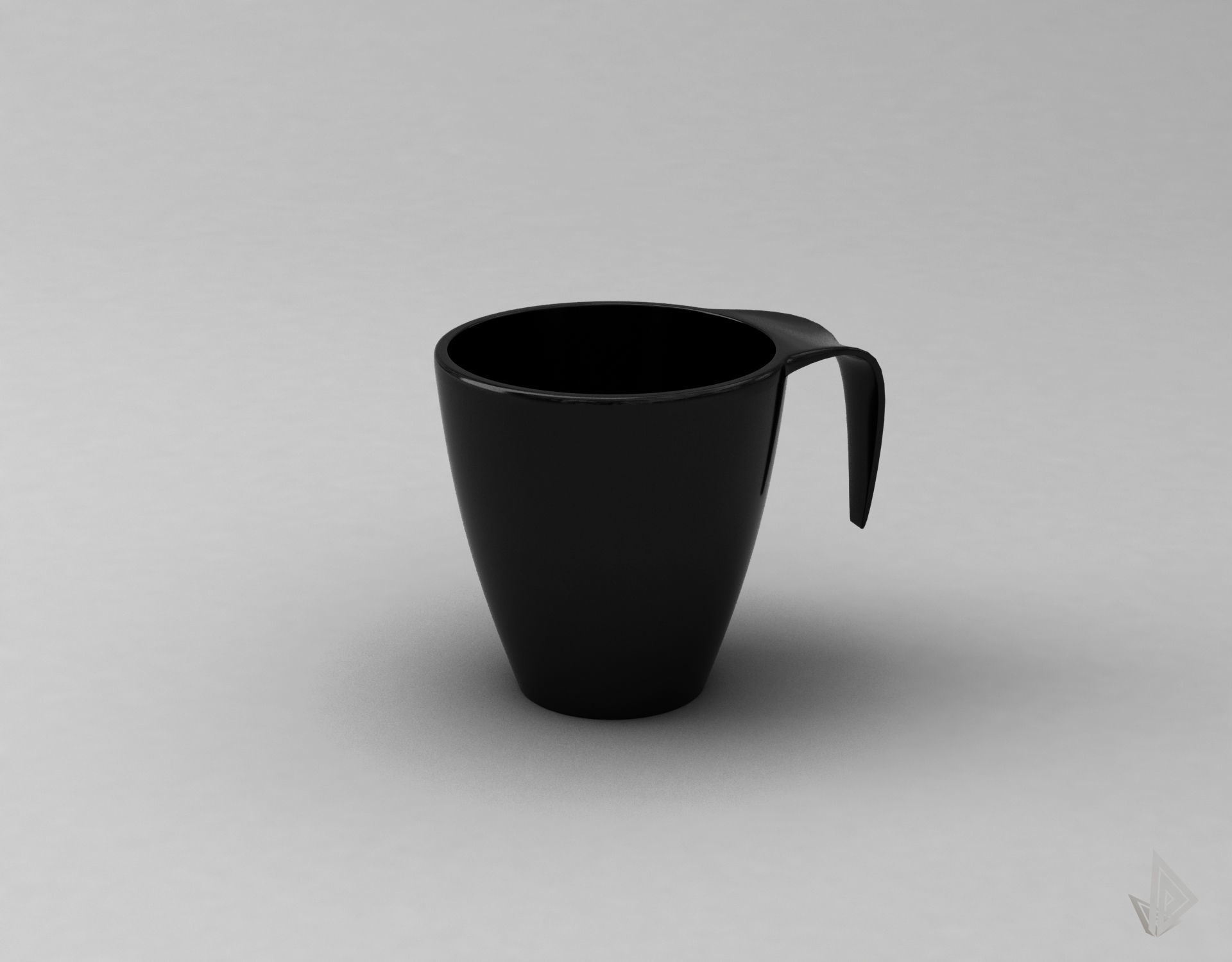 CUP---009 cup with handle 3D print model_4