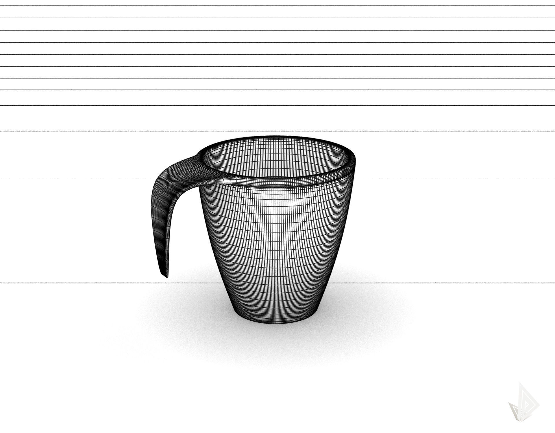 CUP---009 cup with handle 3D print model_34