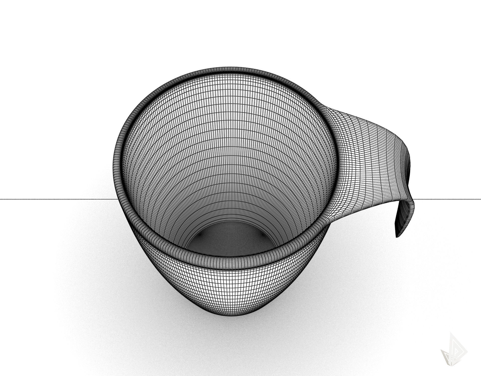 CUP---009 cup with handle 3D print model_42