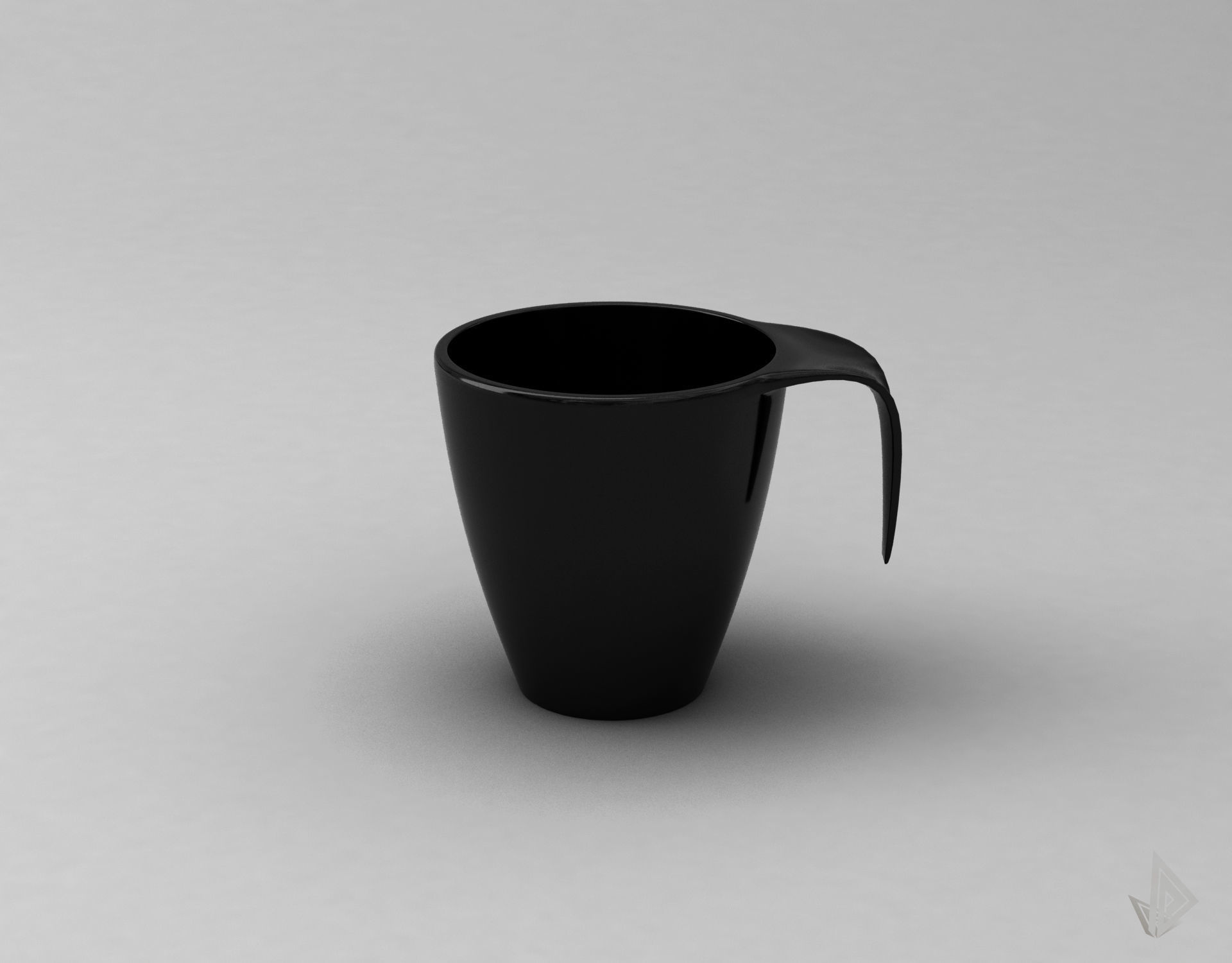 CUP---009 cup with handle 3D print model_3