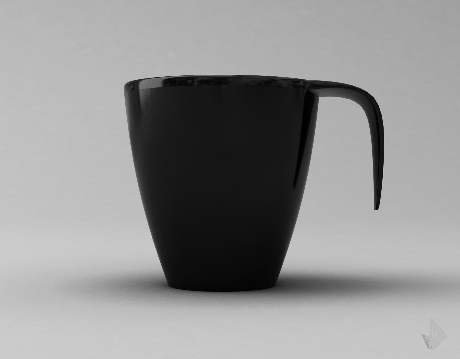CUP---009 cup with handle 3D print model_20