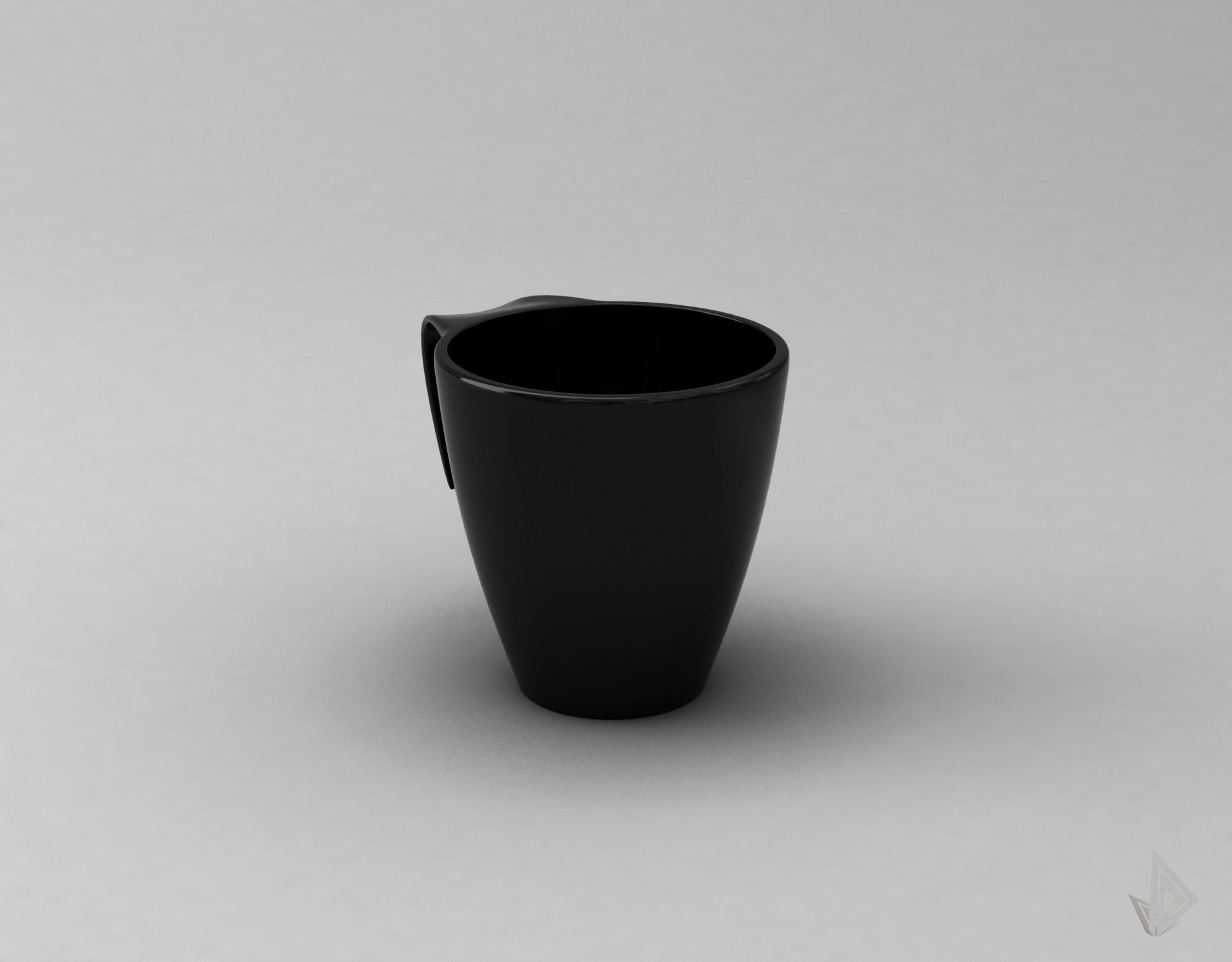 CUP---009 cup with handle 3D print model_9