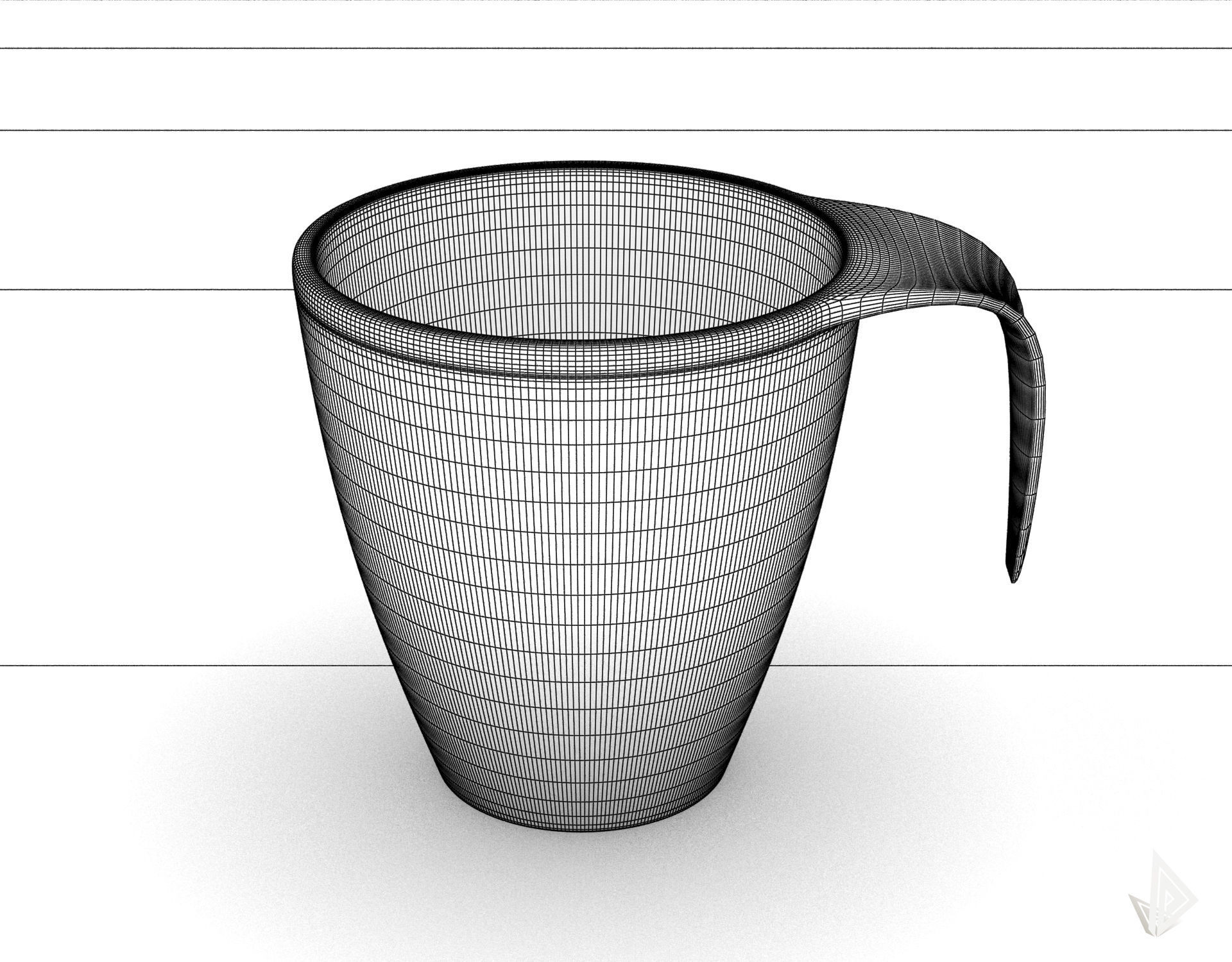 CUP---009 cup with handle 3D print model_22
