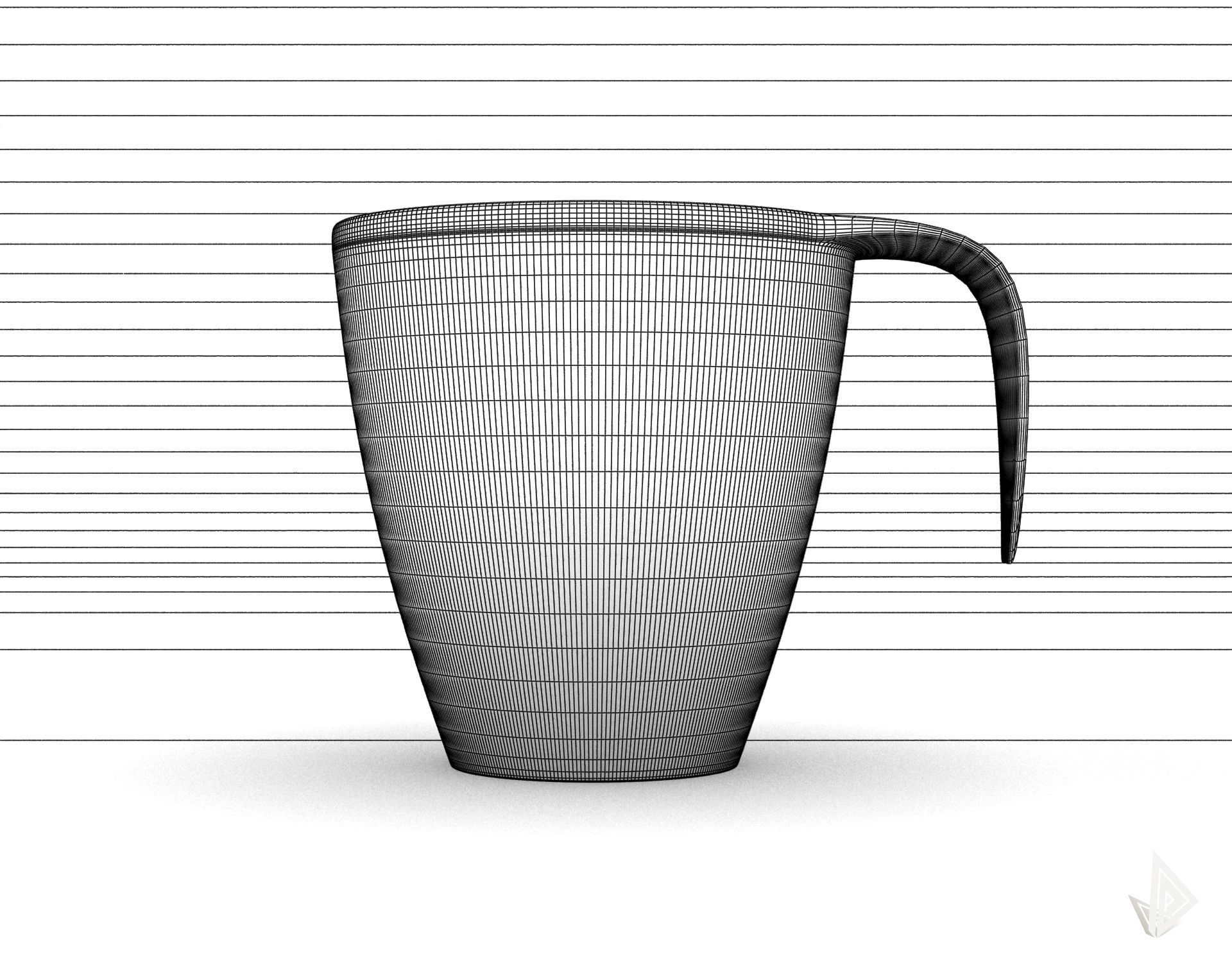 CUP---009 cup with handle 3D print model_41