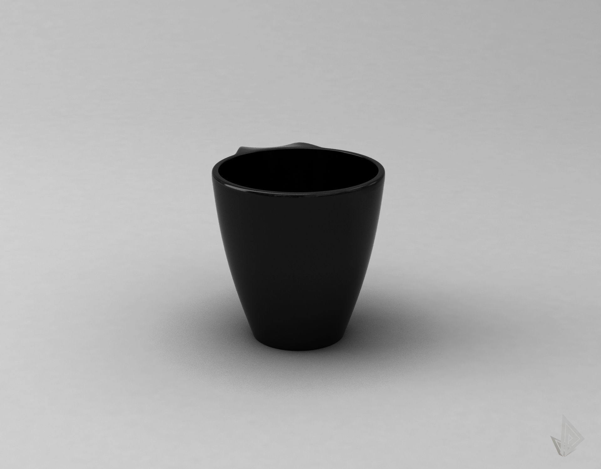 CUP---009 cup with handle 3D print model_8
