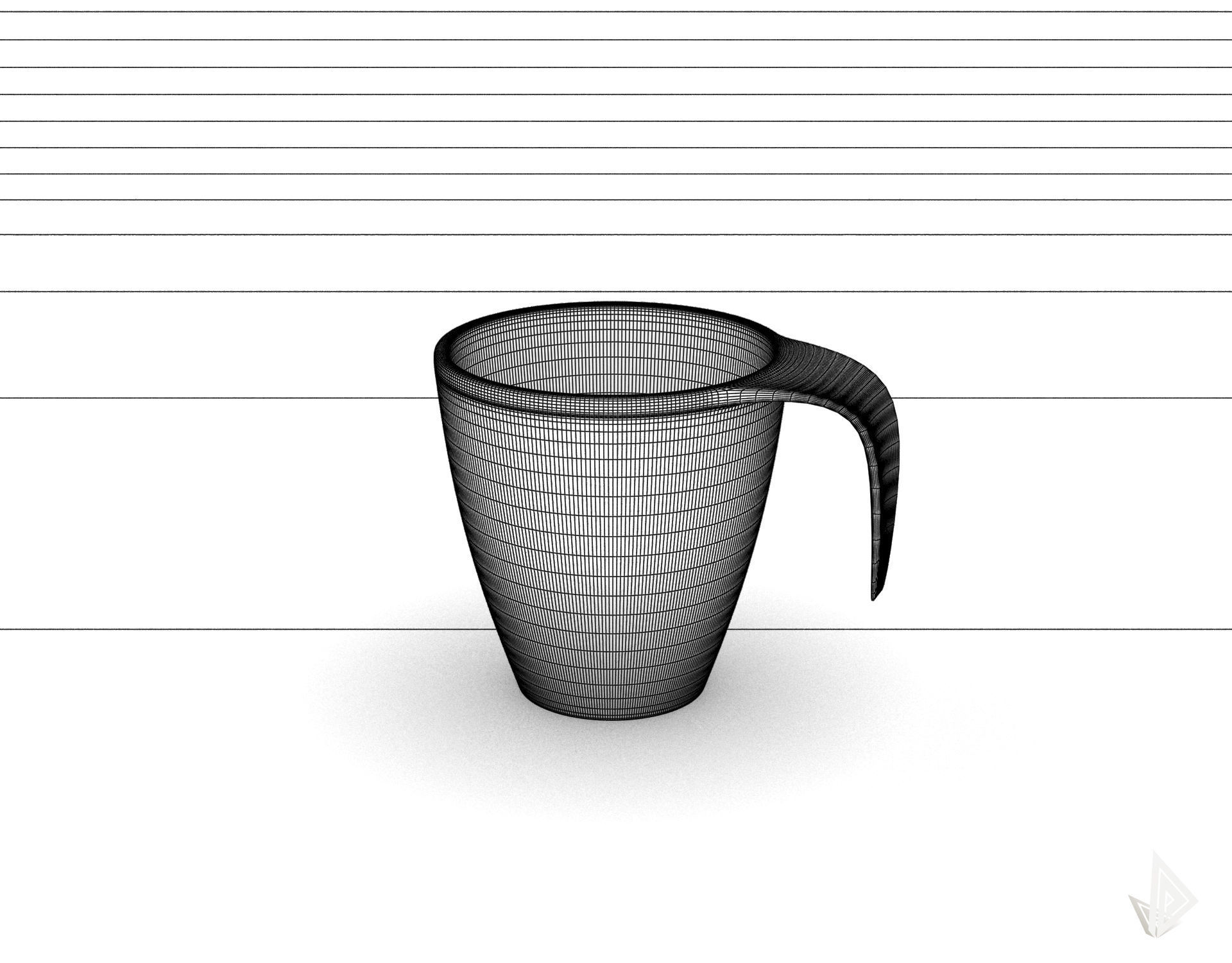 CUP---009 cup with handle 3D print model_40