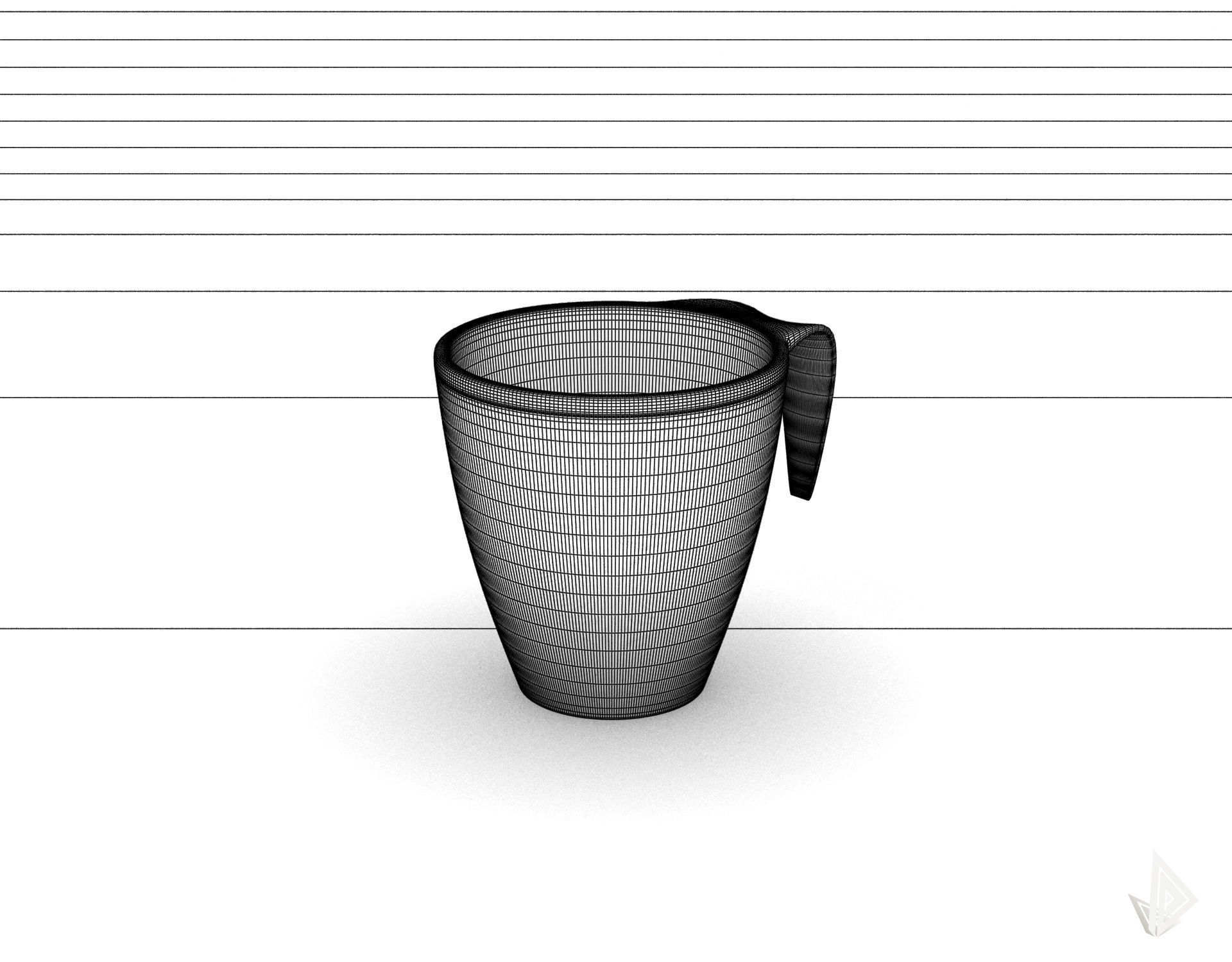 CUP---009 cup with handle 3D print model_26