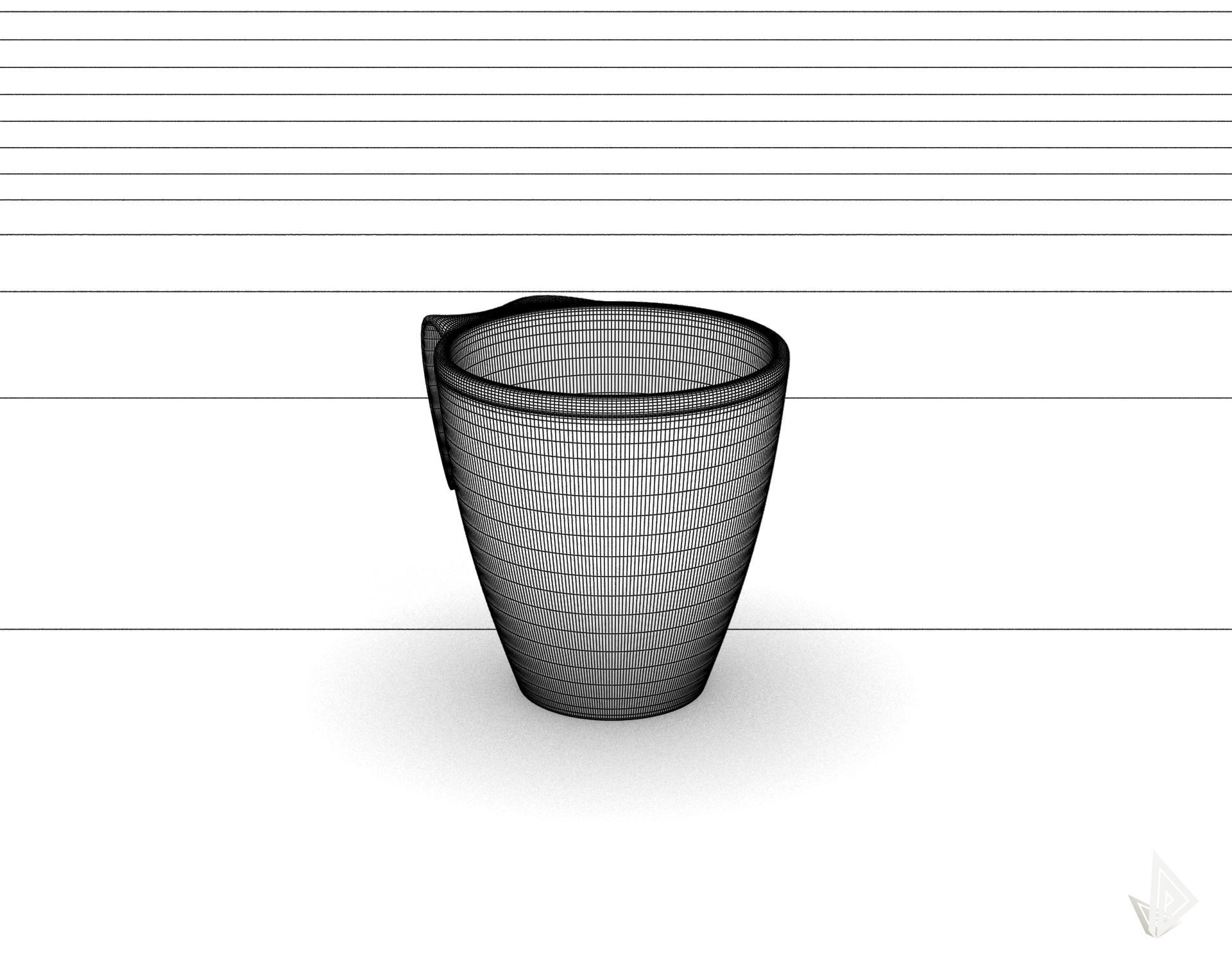 CUP---009 cup with handle 3D print model_30