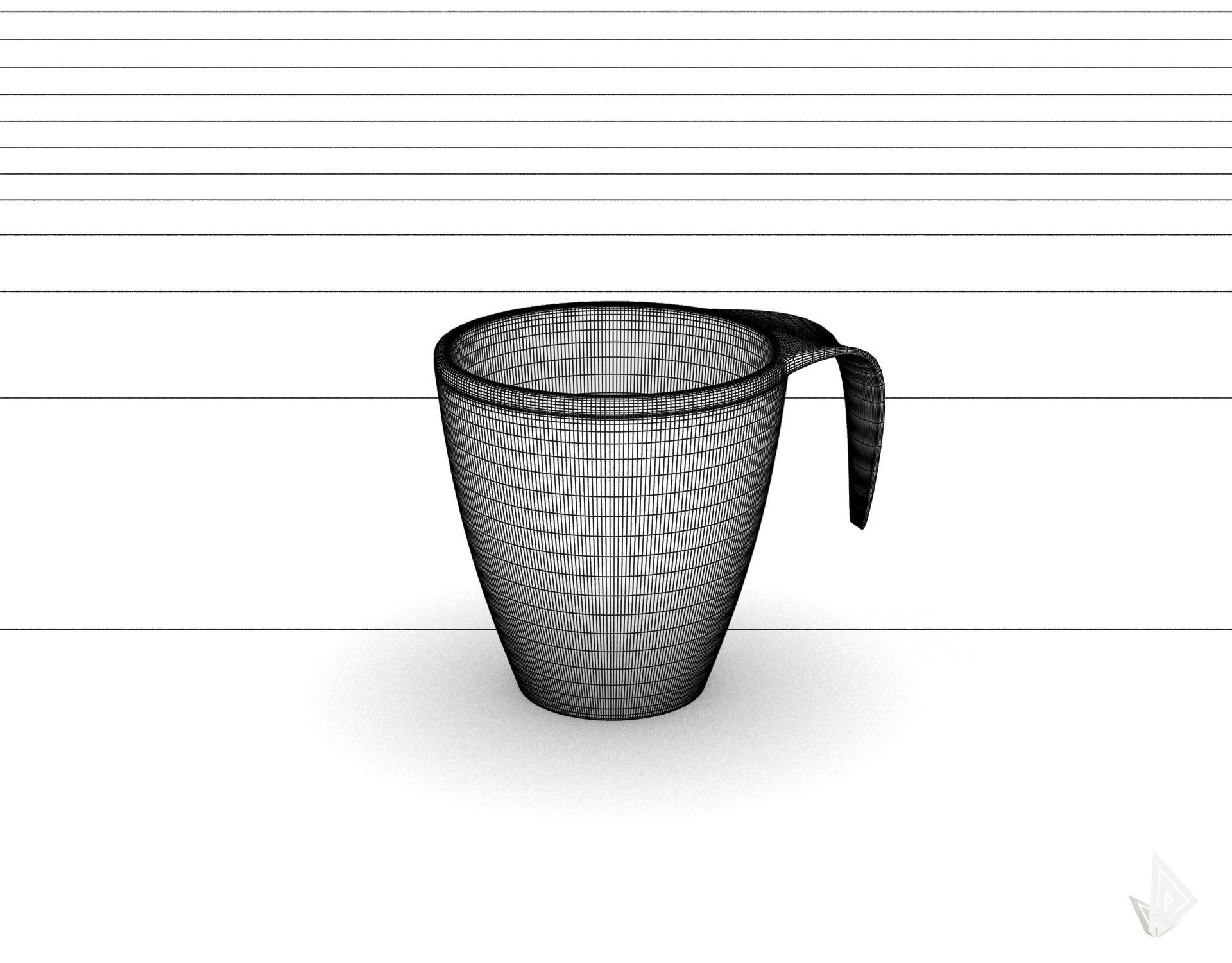 CUP---009 cup with handle 3D print model_25