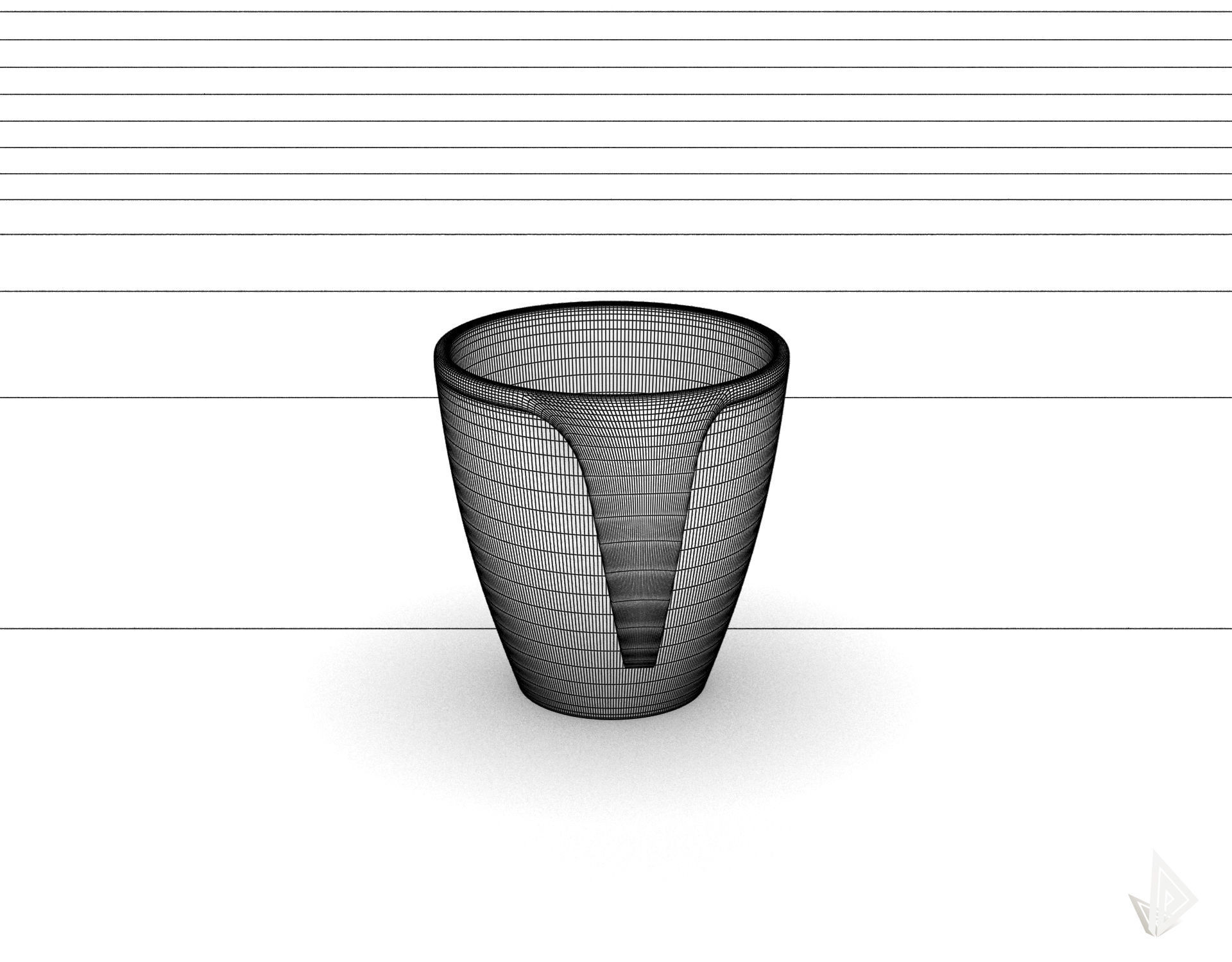 CUP---009 cup with handle 3D print model_37