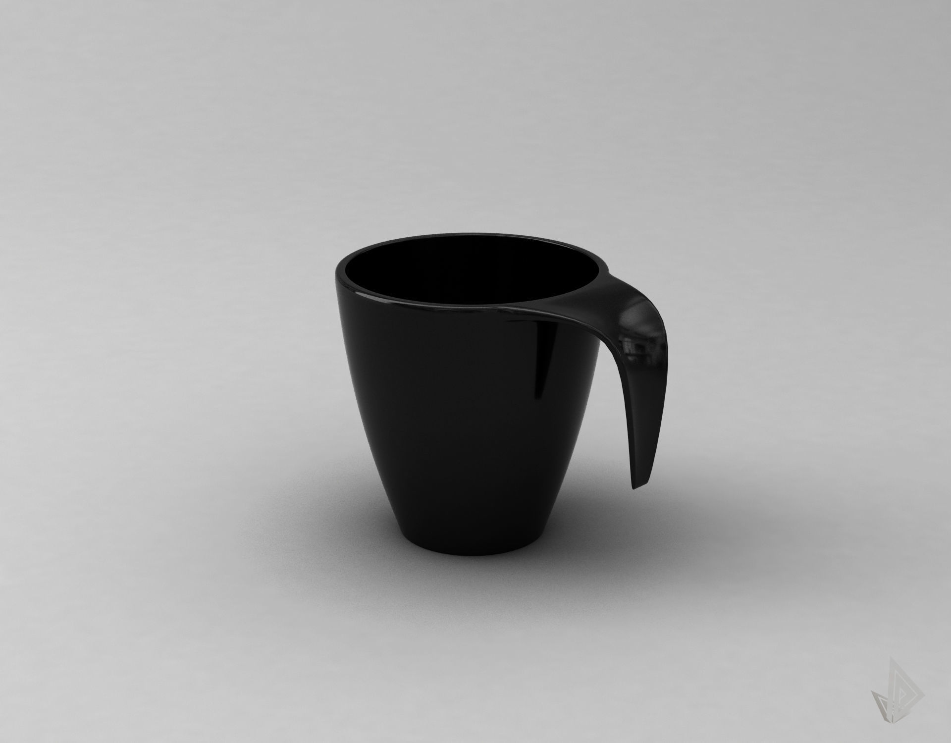 CUP---009 cup with handle 3D print model_18