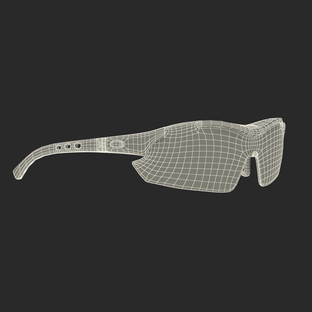 Sport Glasses Black 3D model_20