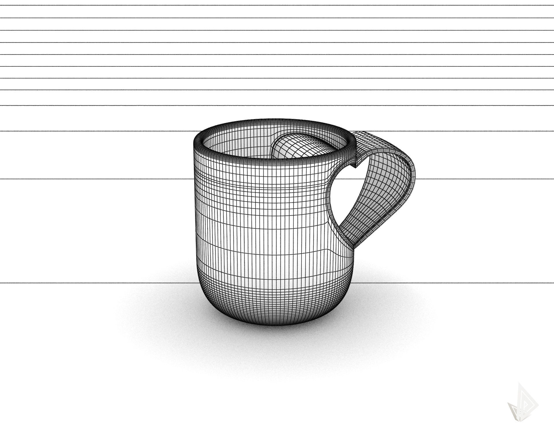 CUP---010 coffee mug with heart shape 3D print model_25