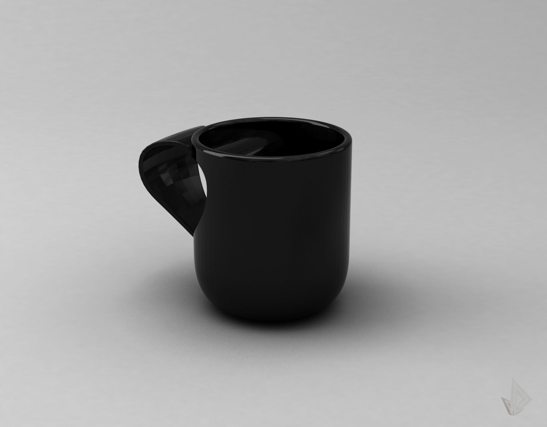 CUP---010 coffee mug with heart shape 3D print model_10
