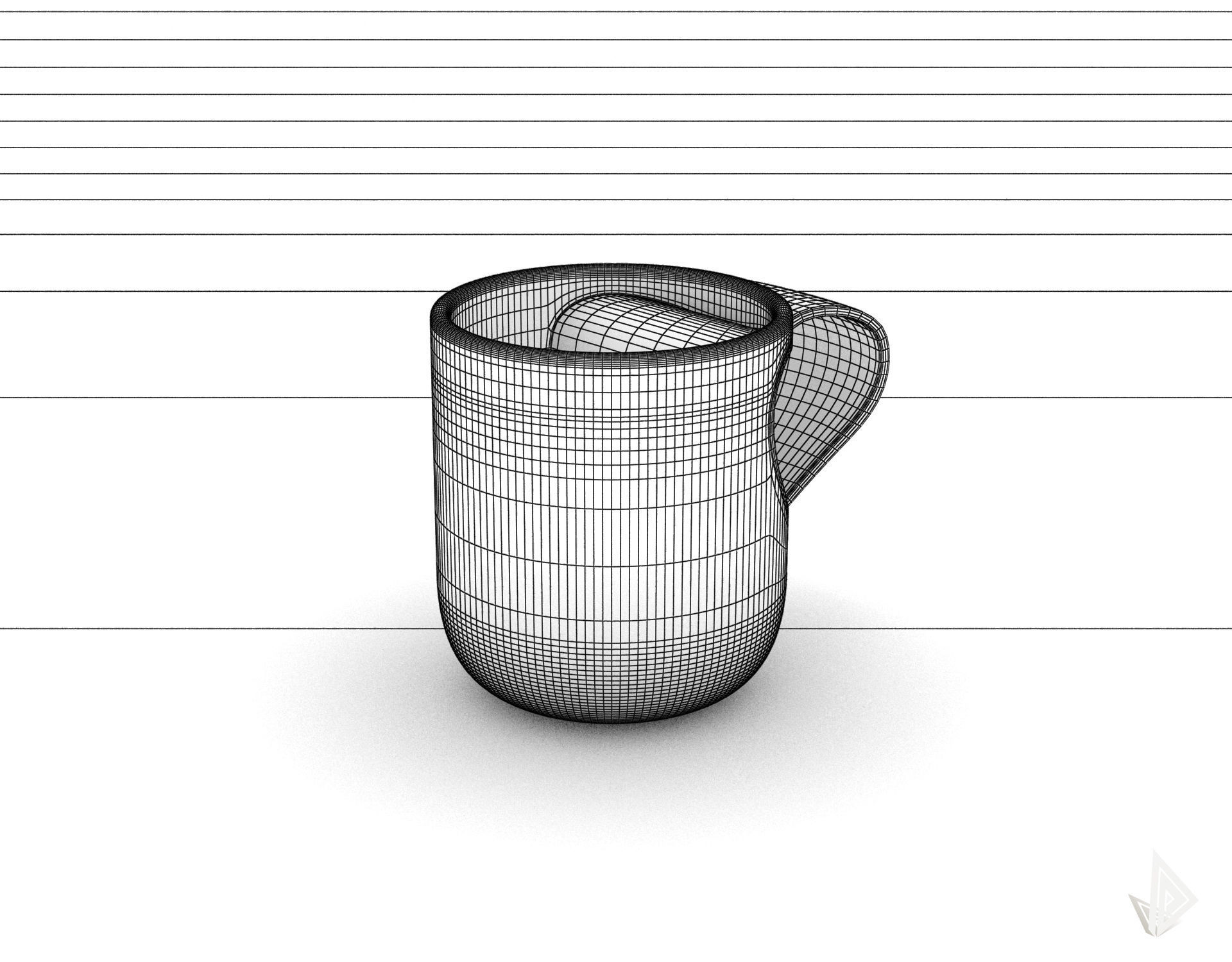 CUP---010 coffee mug with heart shape 3D print model_26