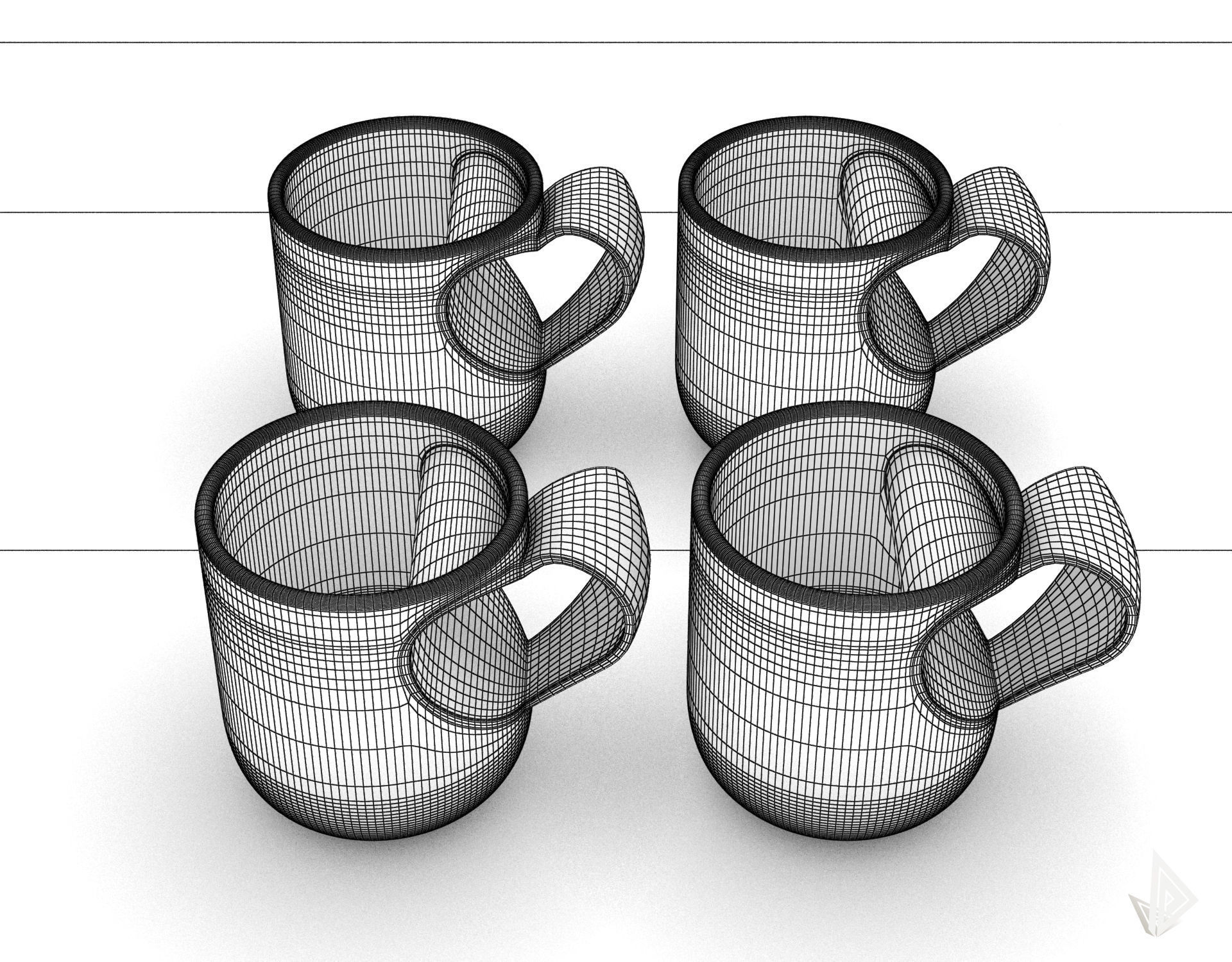 CUP---010 coffee mug with heart shape 3D print model_23