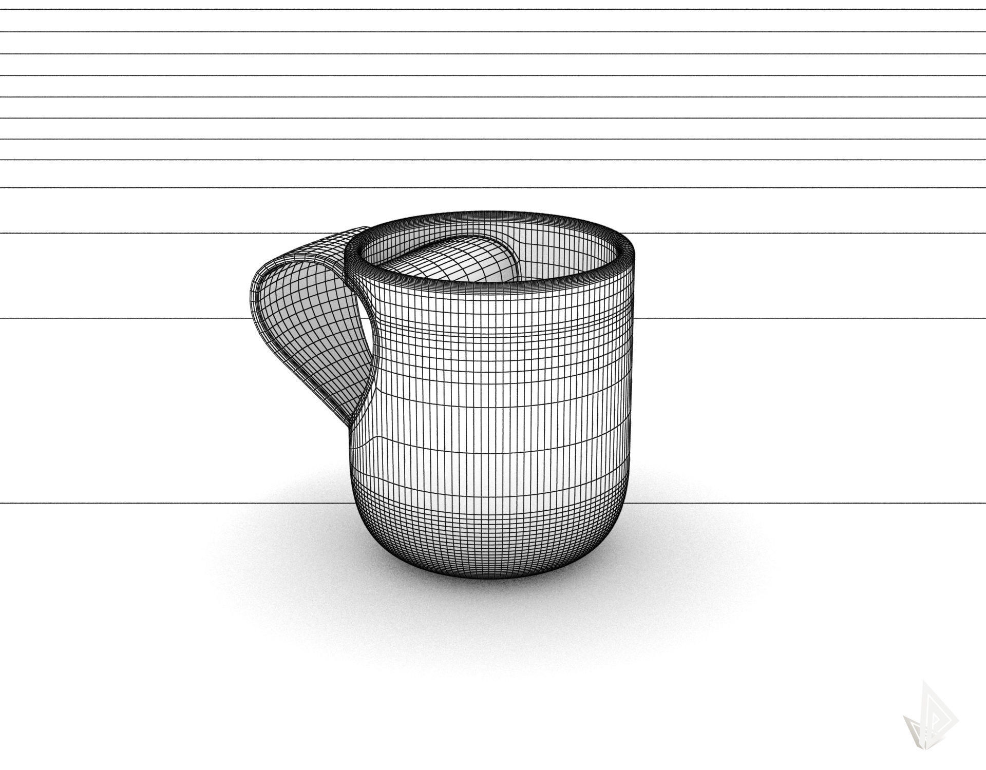 CUP---010 coffee mug with heart shape 3D print model_31