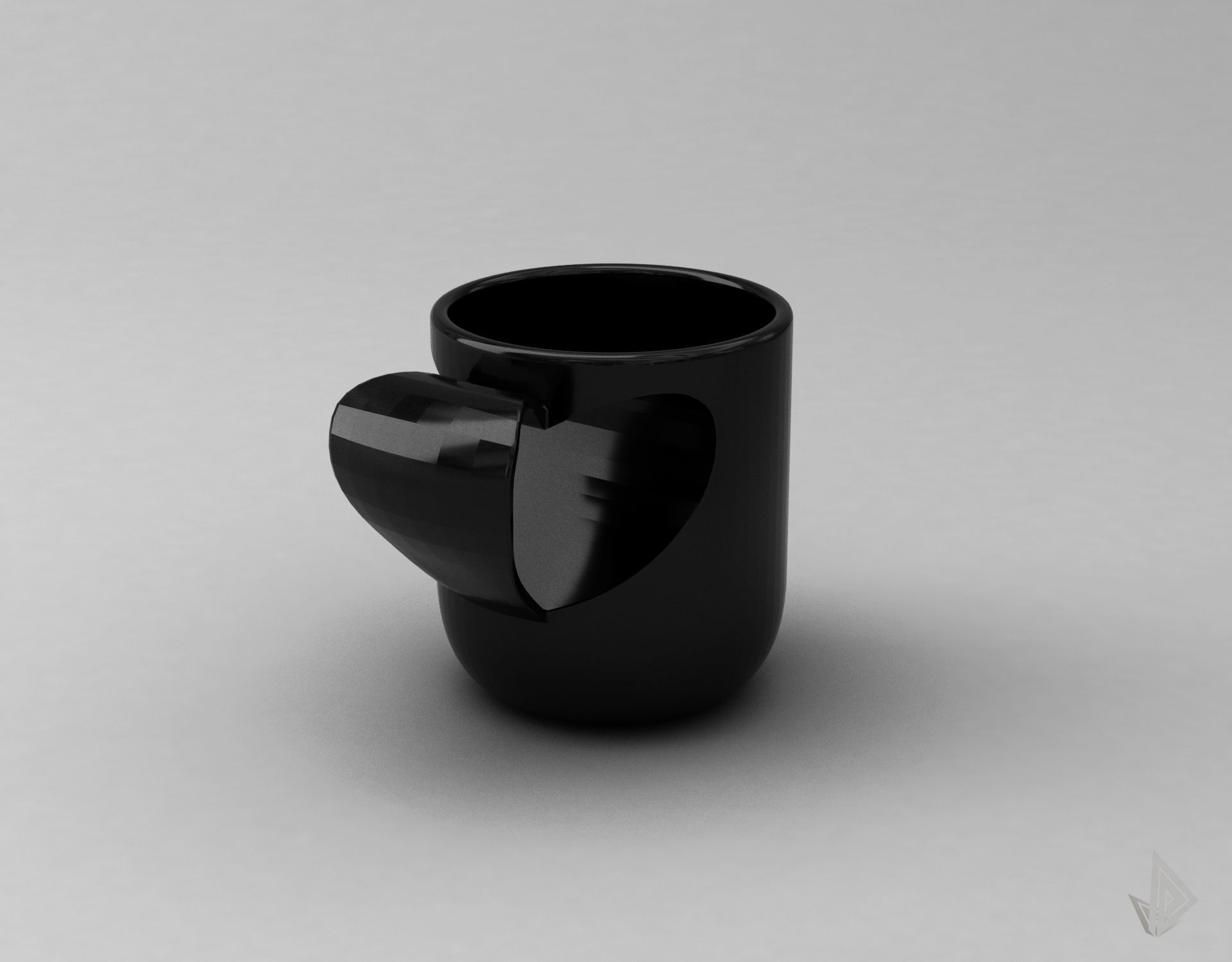 CUP---010 coffee mug with heart shape 3D print model_14