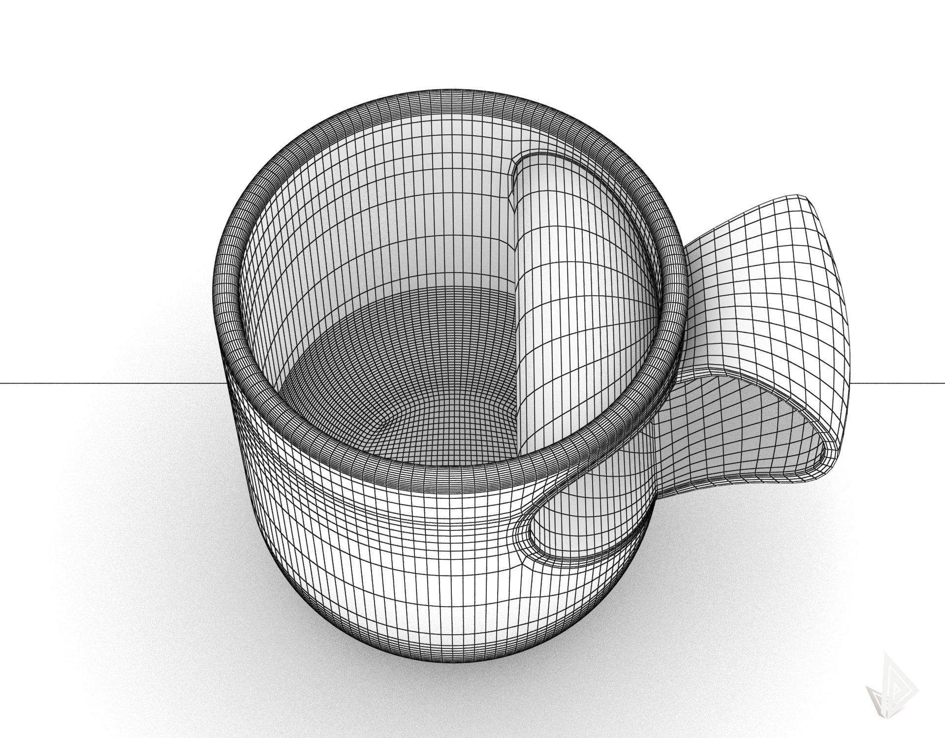 CUP---010 coffee mug with heart shape 3D print model_42