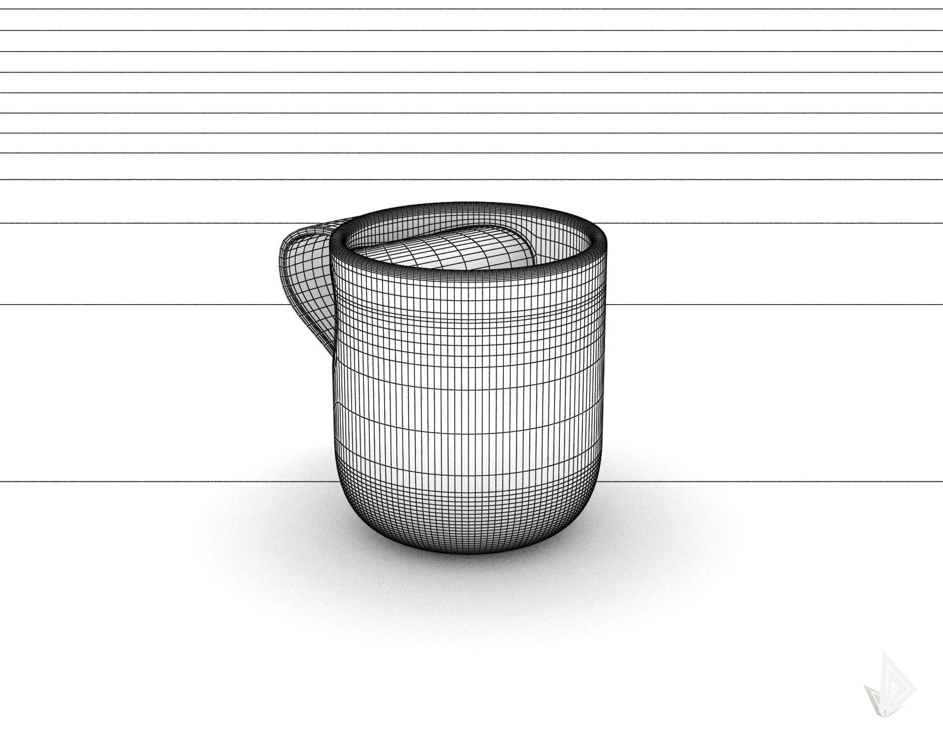 CUP---010 coffee mug with heart shape 3D print model_30