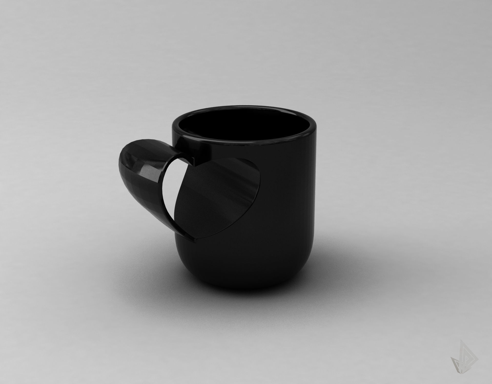 CUP---010 coffee mug with heart shape 3D print model_13