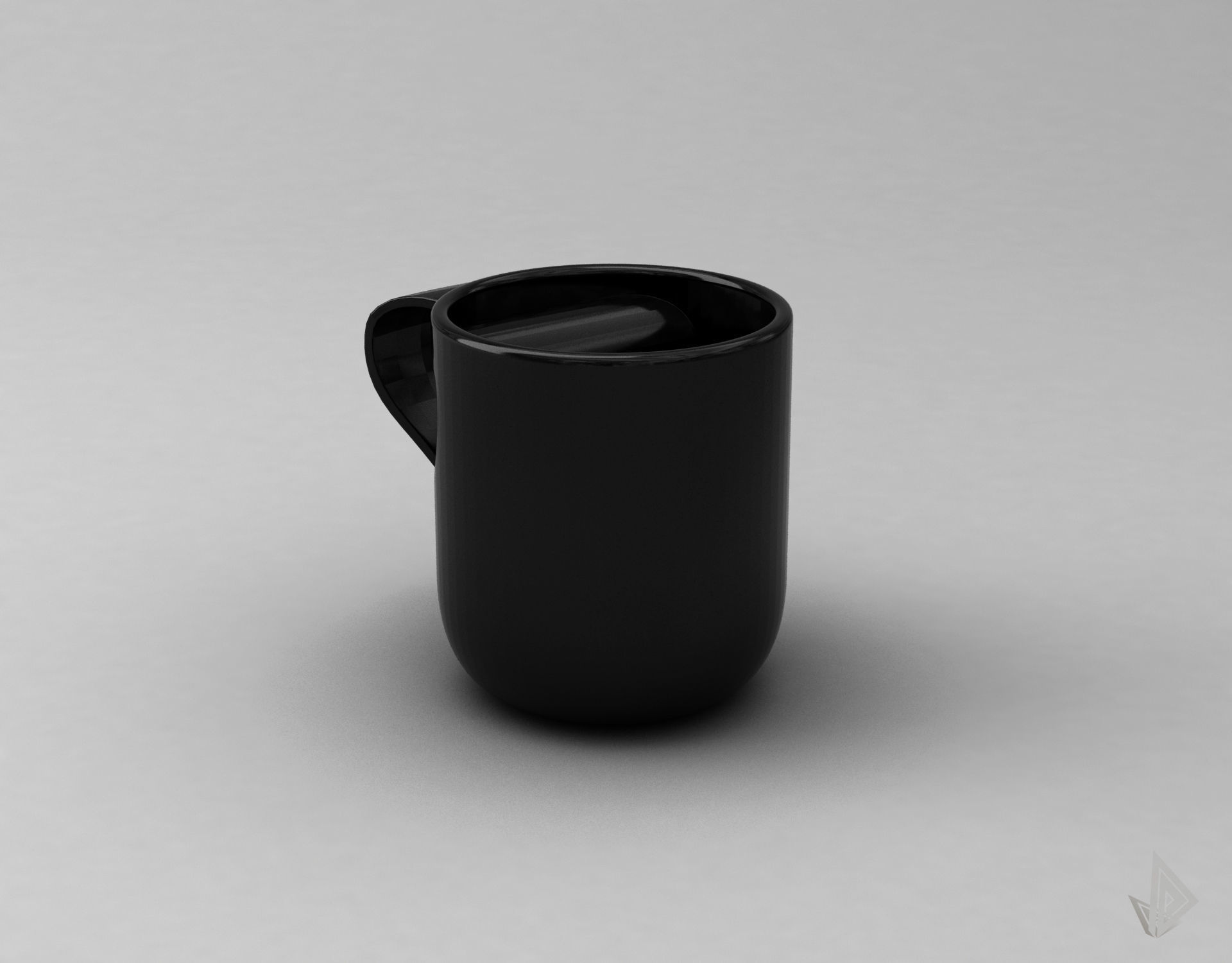 CUP---010 coffee mug with heart shape 3D print model_9