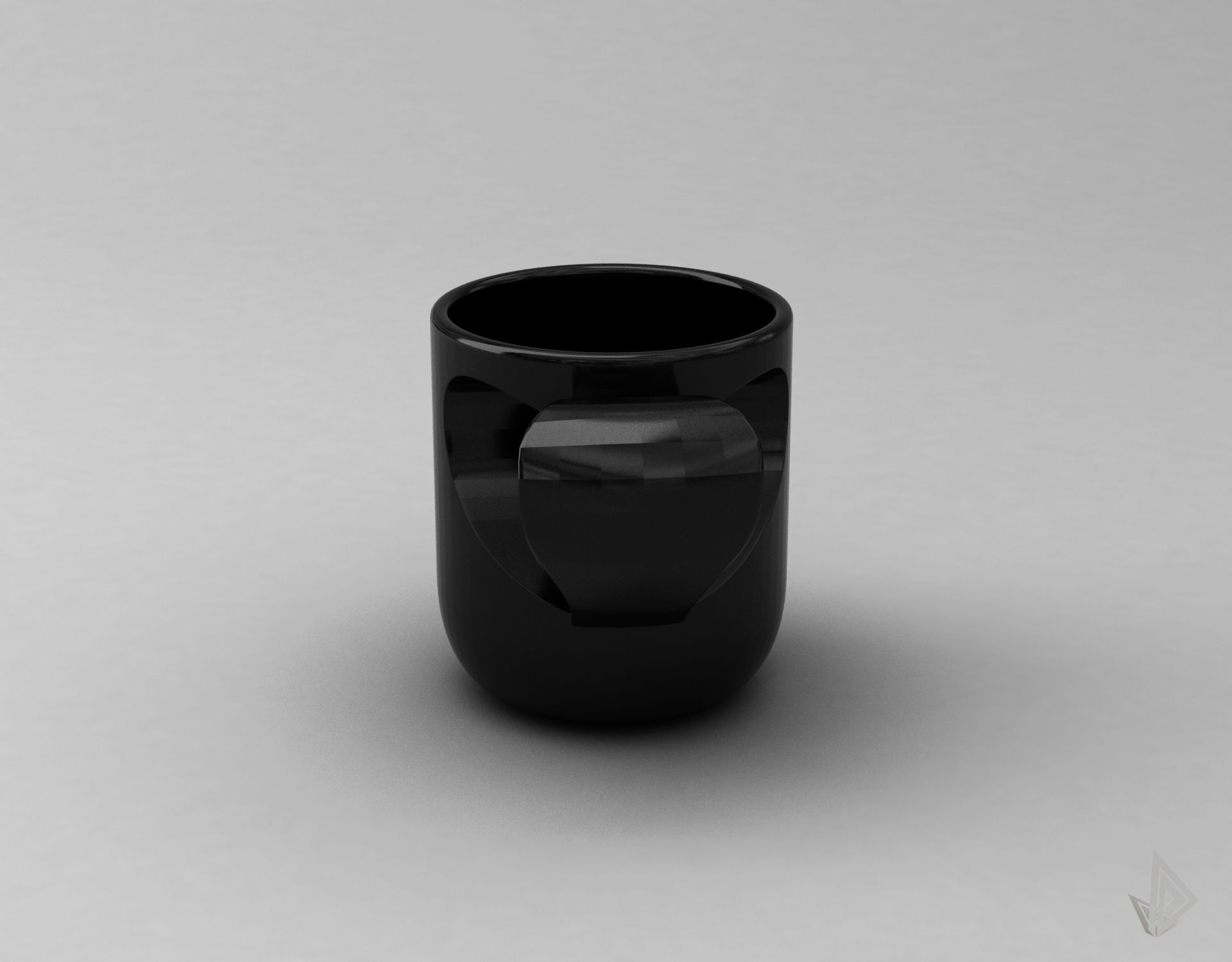 CUP---010 coffee mug with heart shape 3D print model_16