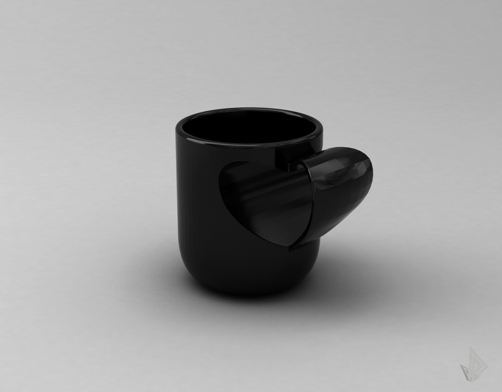 CUP---010 coffee mug with heart shape 3D print model_18