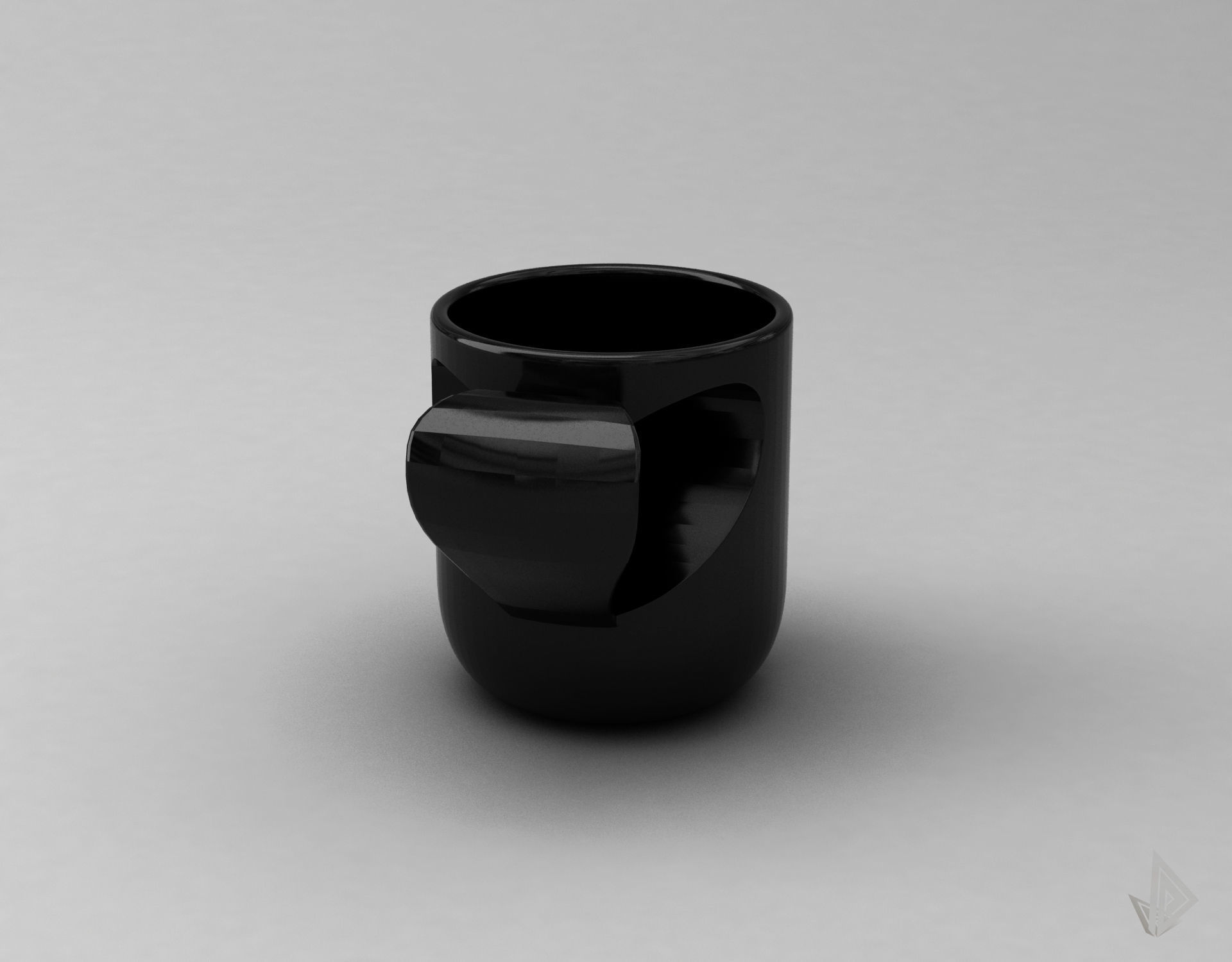 CUP---010 coffee mug with heart shape 3D print model_15