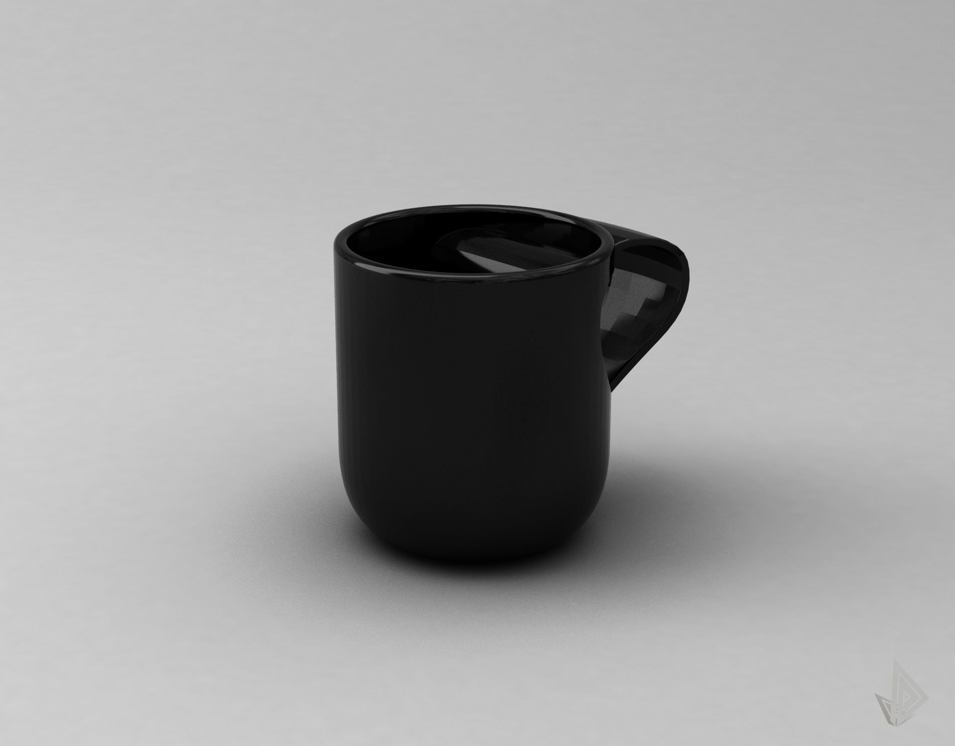 CUP---010 coffee mug with heart shape 3D print model_5