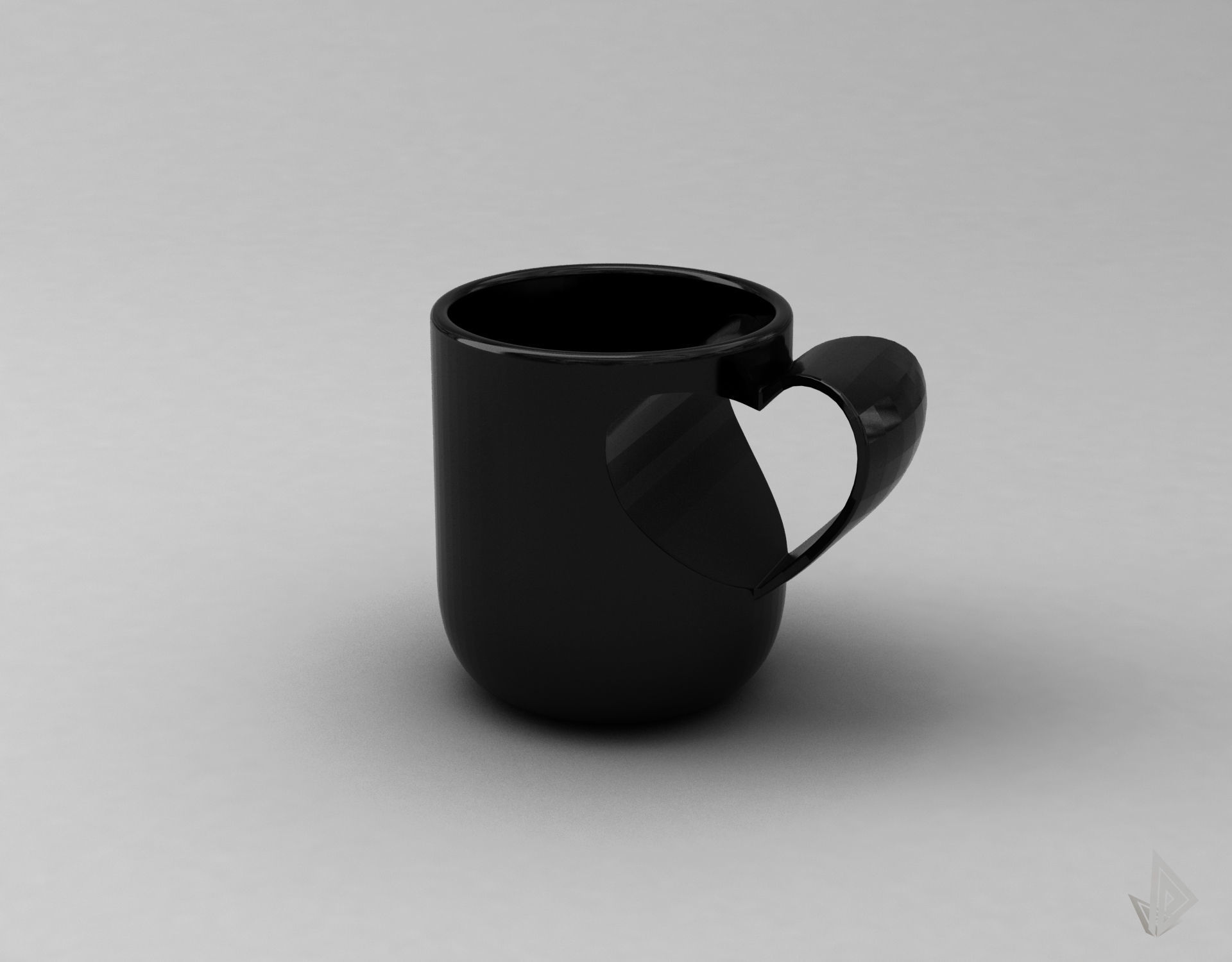 CUP---010 coffee mug with heart shape 3D print model_19