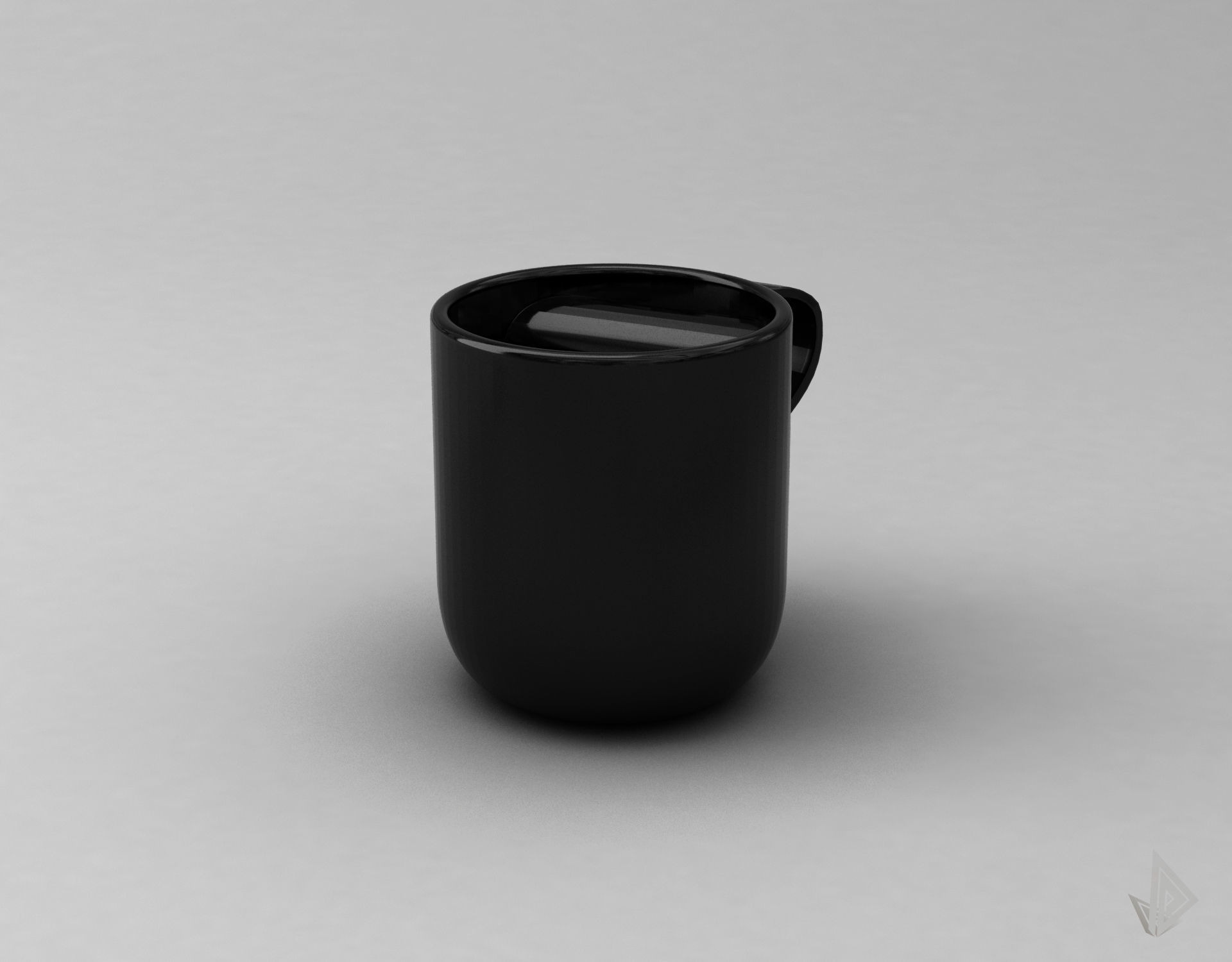 CUP---010 coffee mug with heart shape 3D print model_6