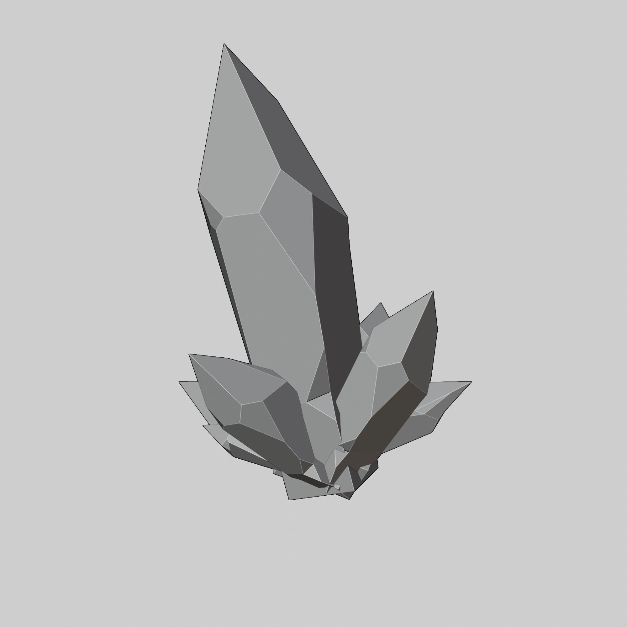 crystal pack low-poly game ready Low-poly 3D model_6