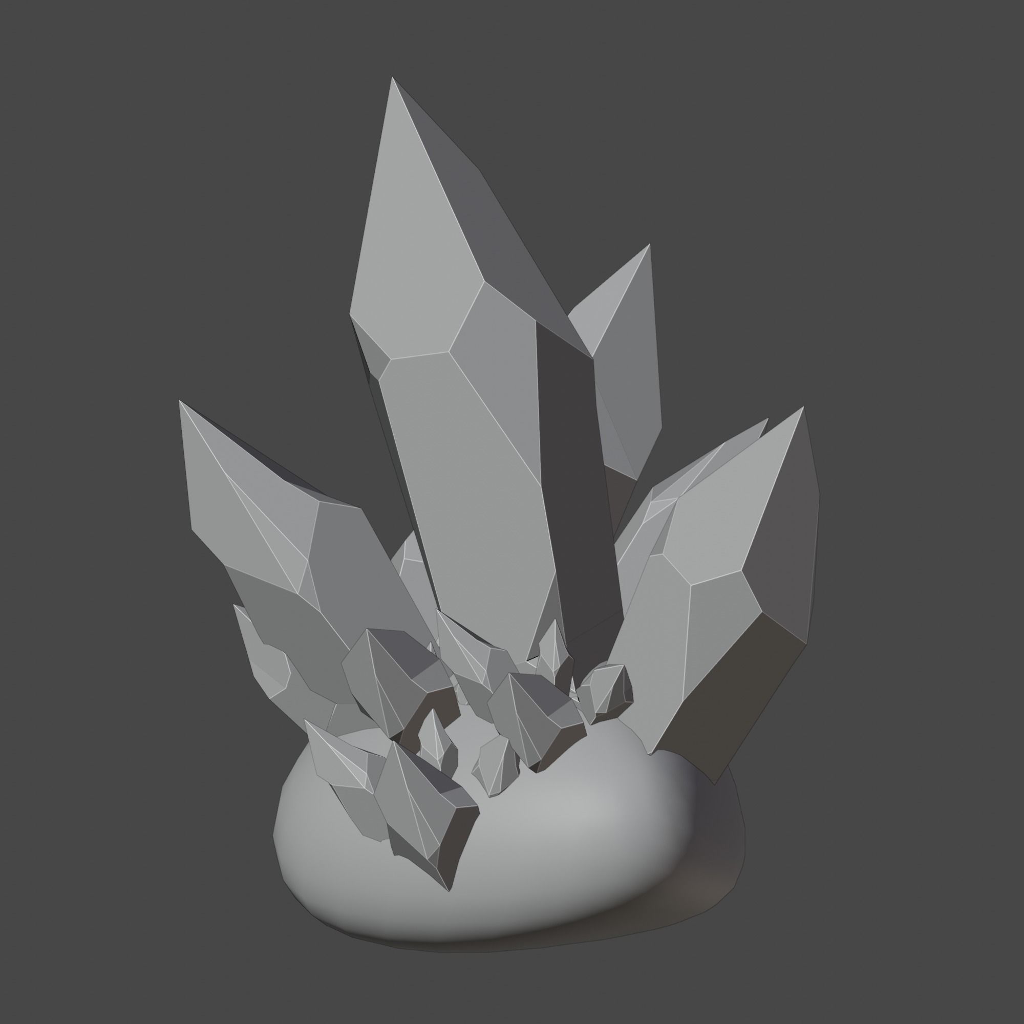 crystal pack low-poly game ready Low-poly 3D model_7