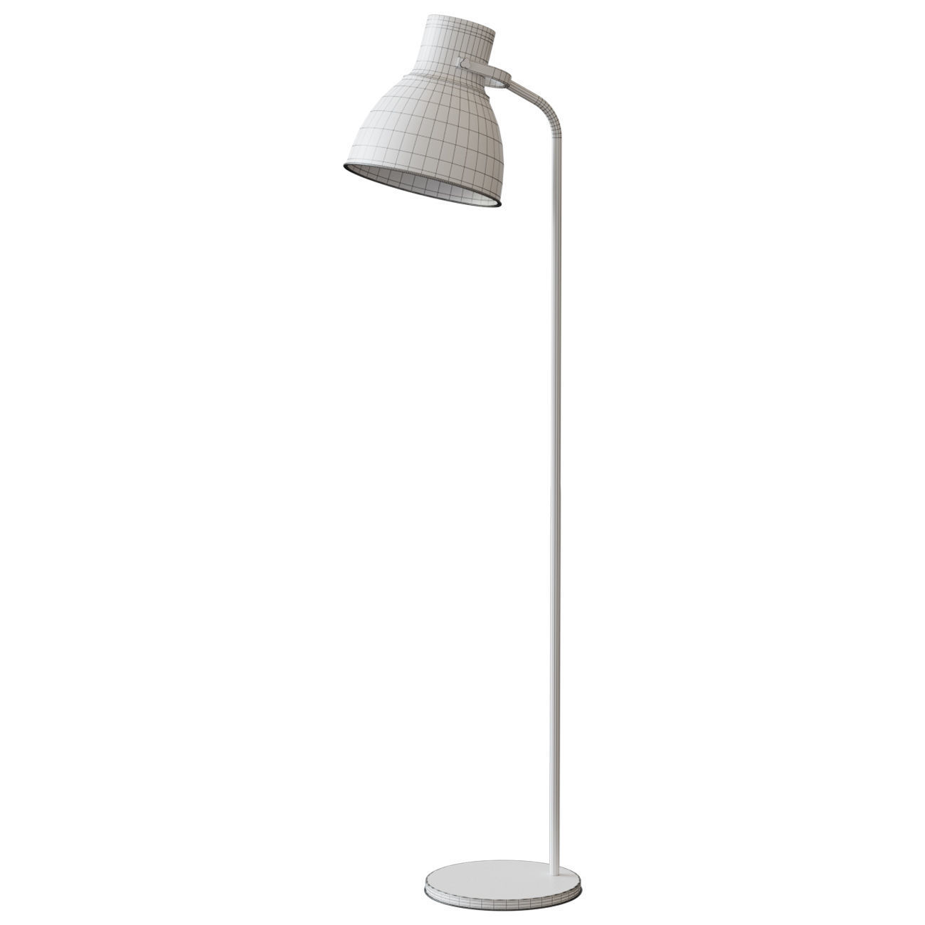 HEKTAR Floor lamp dark gray 3D model_2