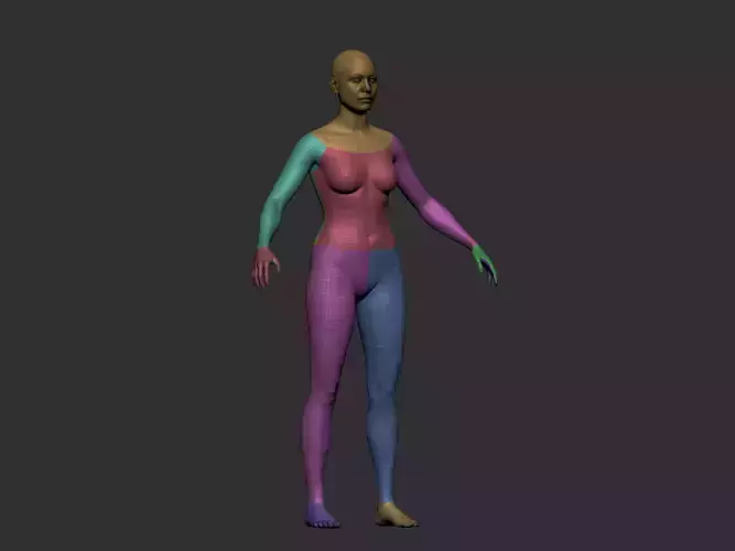 basemesh Body MetaHuman Vivan Low-poly 3D model