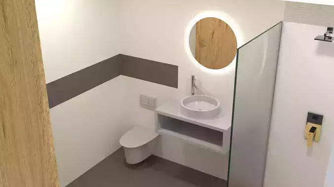 Bathroom with sink and mirror