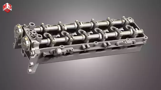 Valves Head with Camshafts 3D model