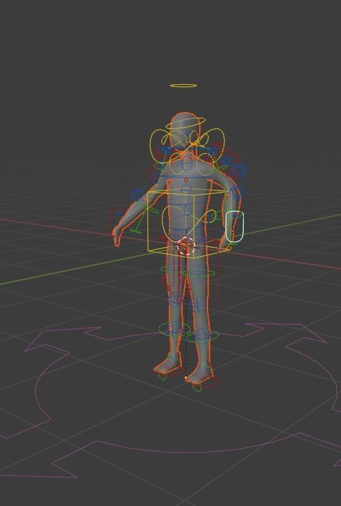 Low poly character with rig  Free low-poly 3D model_1