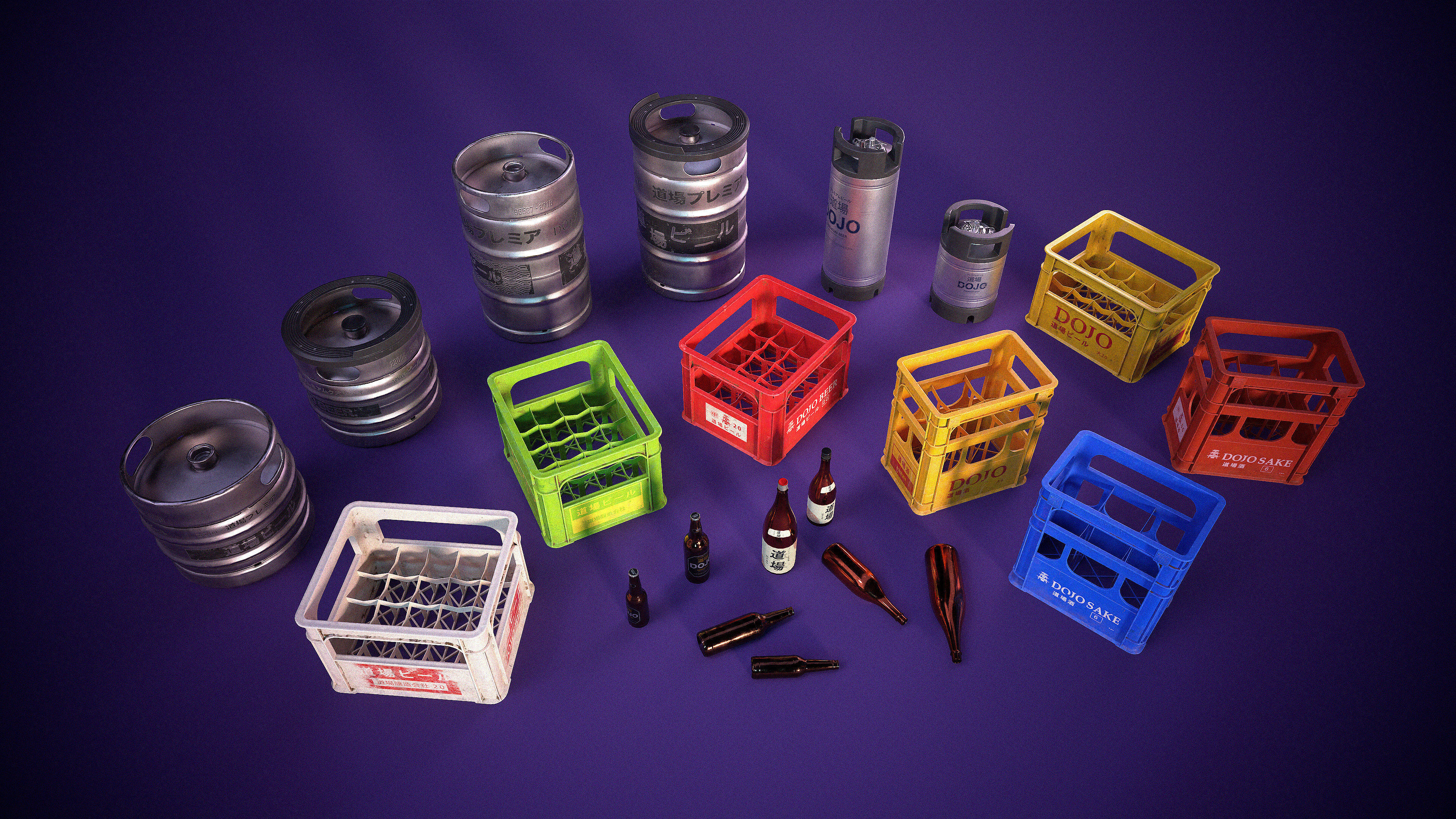 Street Props - Japanese Urban Set 3D Model Collection_10