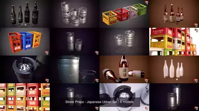 Street Props - Japanese Urban Set