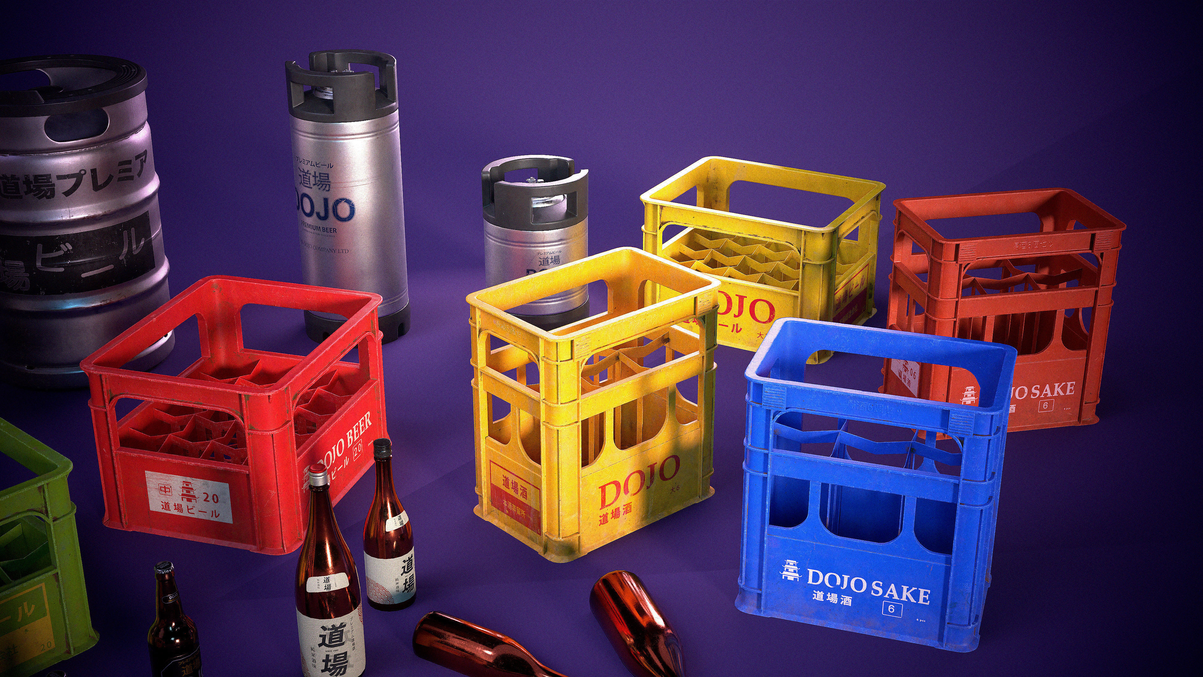 Street Props - Japanese Urban Set 3D Model Collection_16