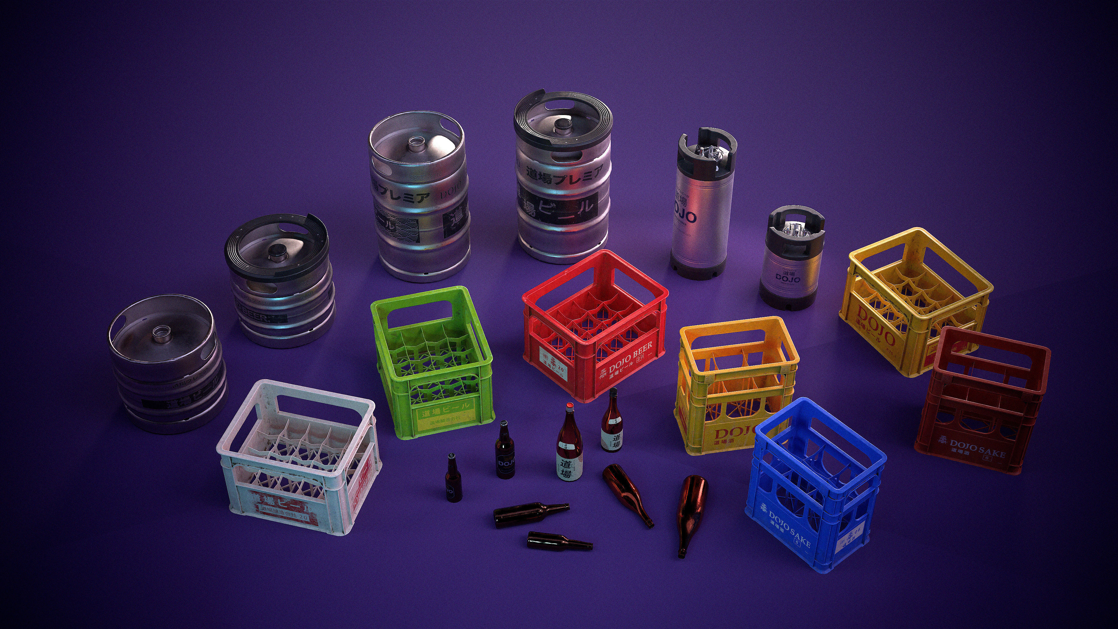 Street Props - Japanese Urban Set 3D Model Collection_15