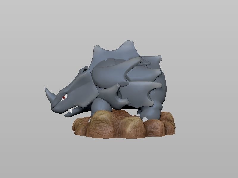 Pokemon Rhyhorn 3D Print model 3D print model_3