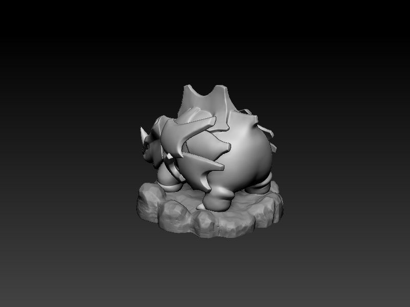 Pokemon Rhyhorn 3D Print model 3D print model_10