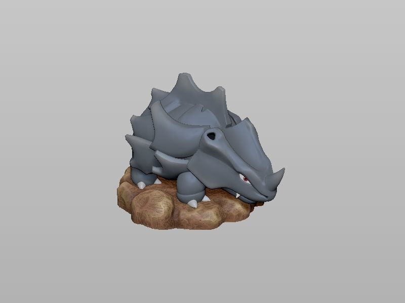 Pokemon Rhyhorn 3D Print model 3D print model_6