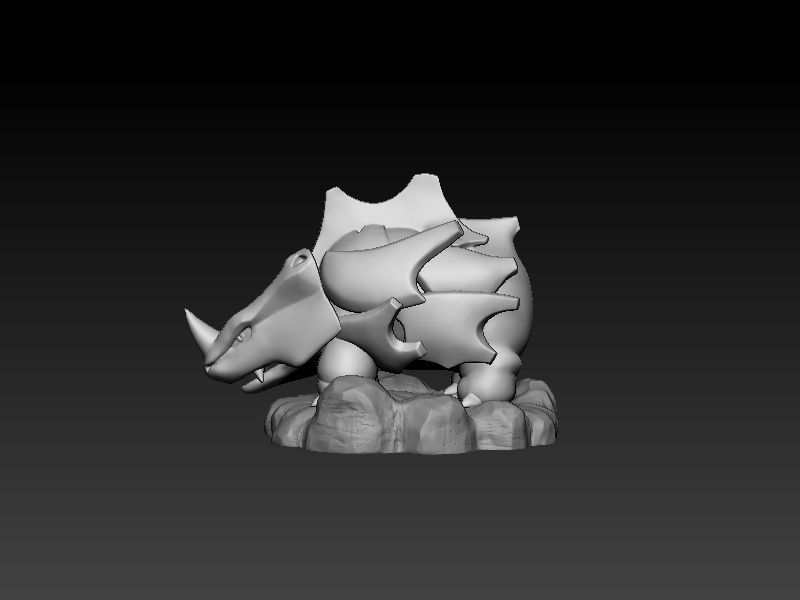 Pokemon Rhyhorn 3D Print model 3D print model_8