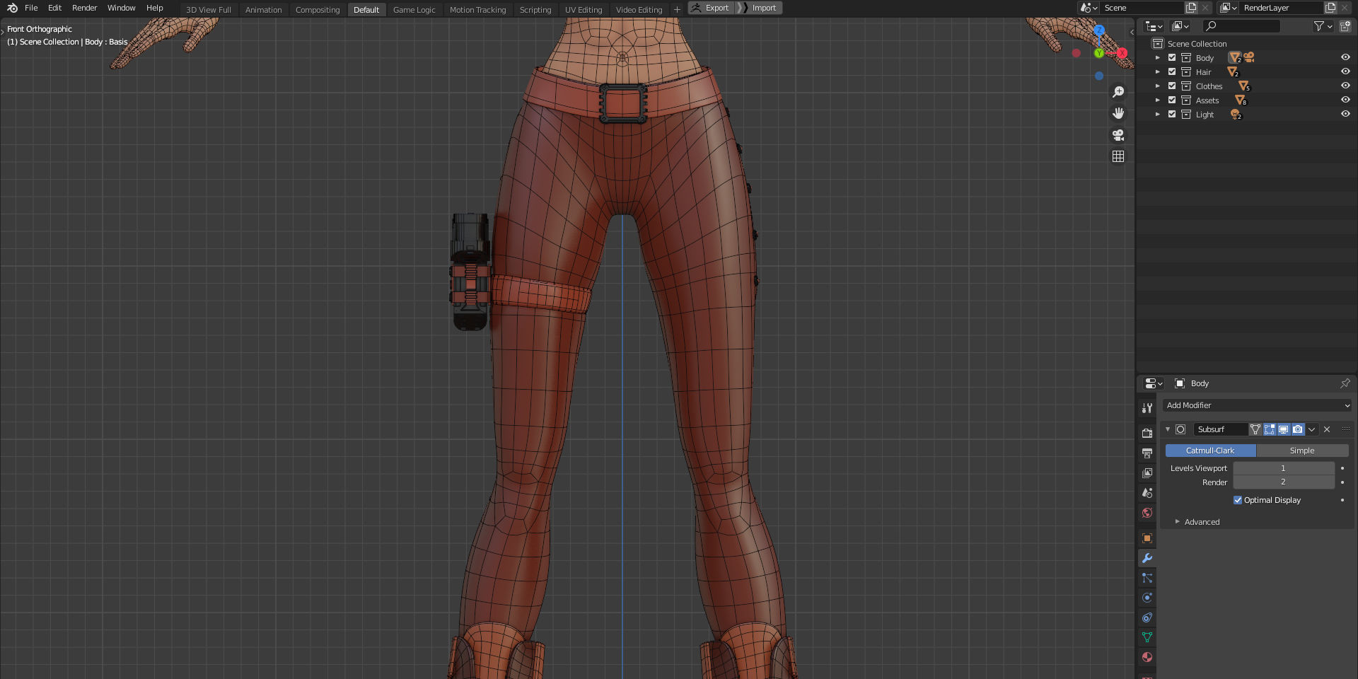 Stylized Character Girl - Rinna - Blender Cycles and Eevee 3D model_6